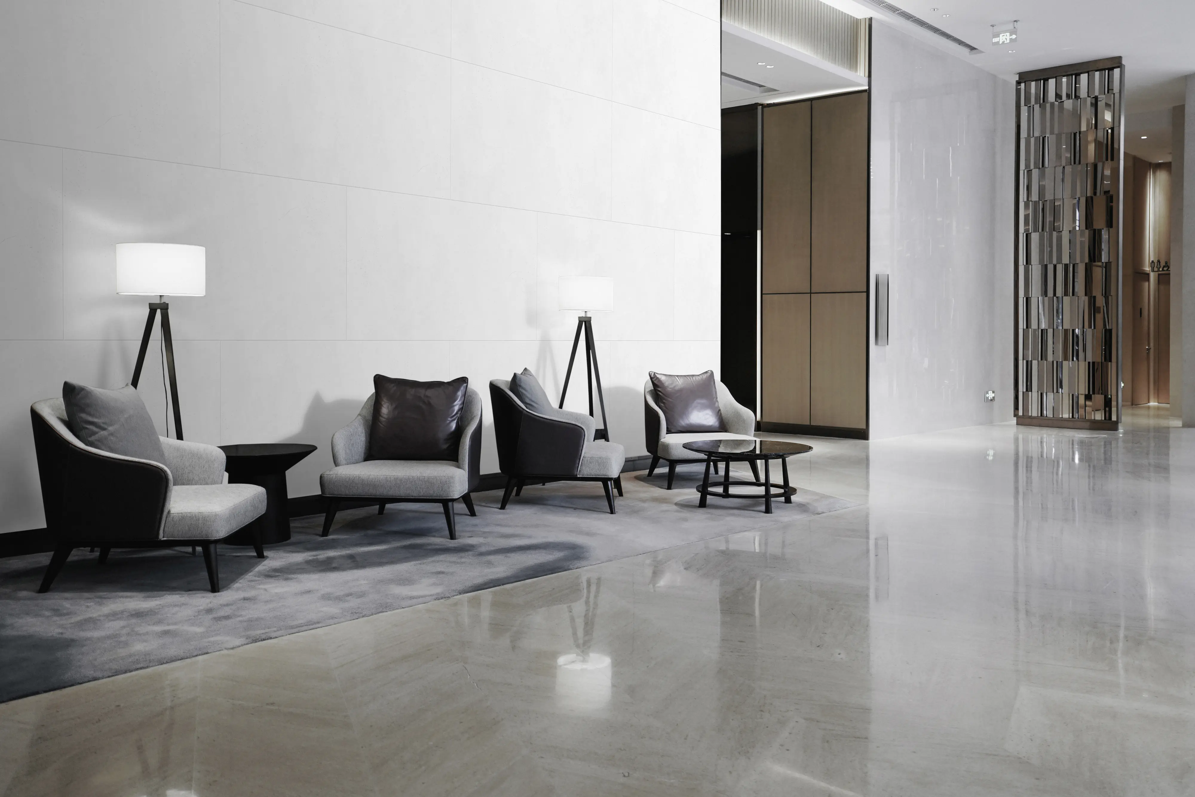 Grosfillex Kunststoffpaneel Steinoptik 120 x 60 cm 5 mm weiß 