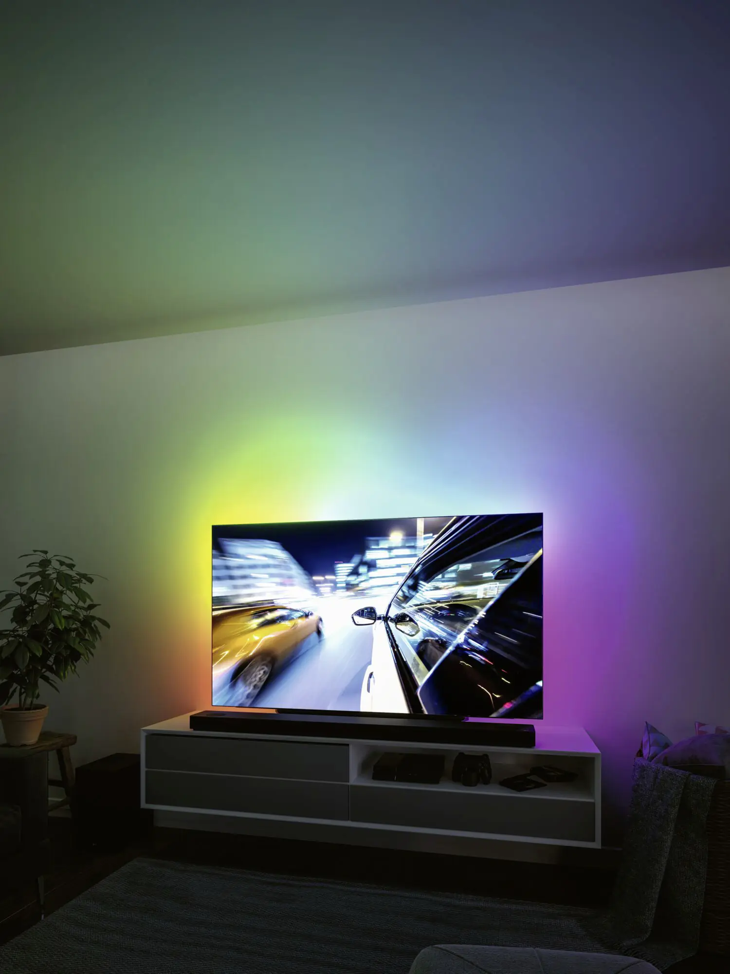 Paulmann Entertain USB LED Stripe 2m RGB dimmbar, für 55 Zoll Fernseher