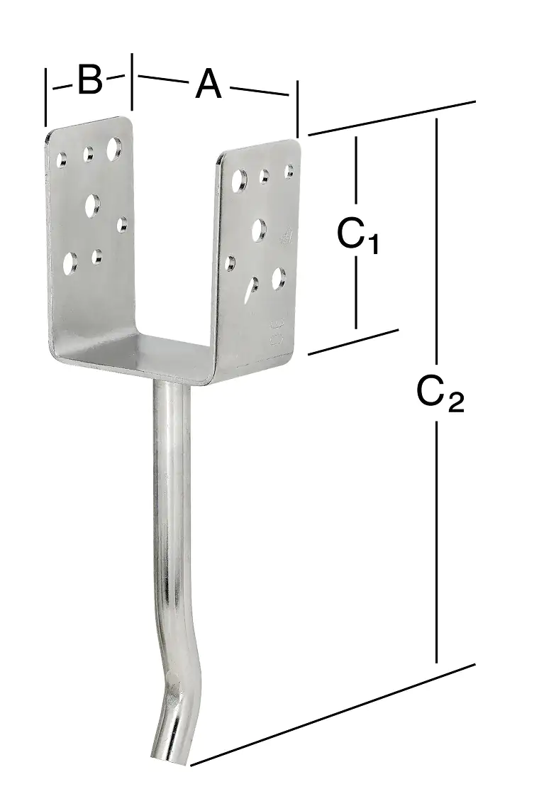 Vormann Schwere Stützenschuhe 81 x 65 x 110/310 mm