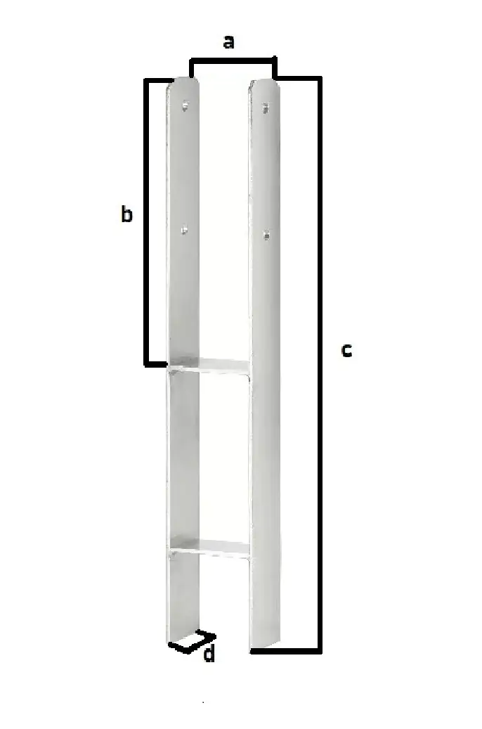 TrendLine H-Pfostenanker 60 x 12,1 x 6 cm