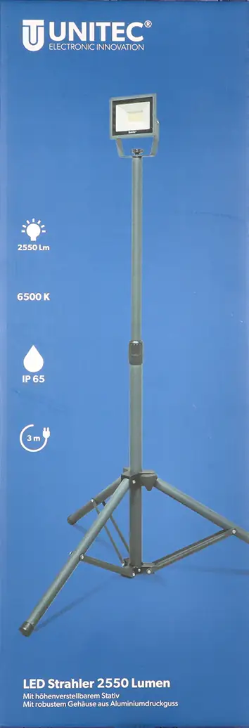 UniTec LED Strahler mit Stativ anthrazit 21 W 2550 lm 