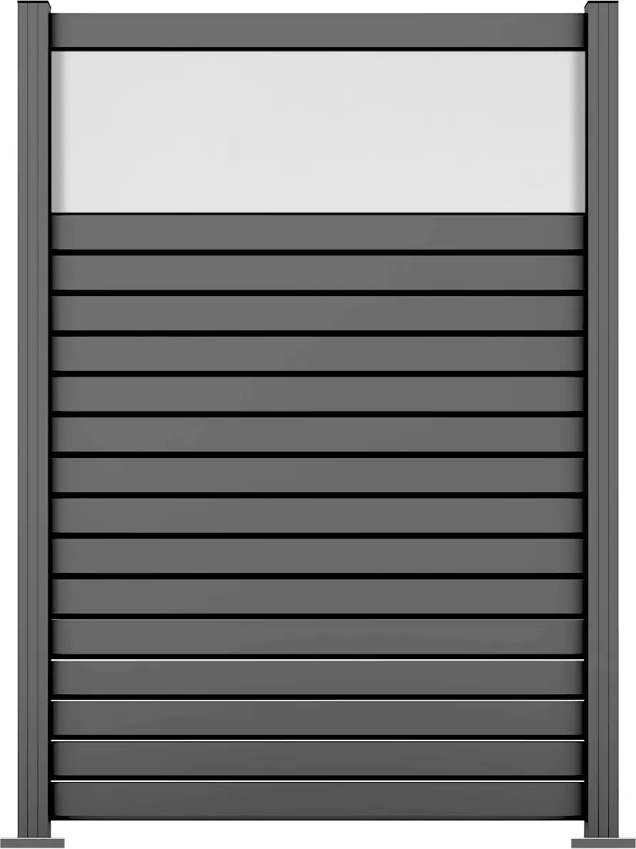 Ambiente Alu-Zaun Grundset Rhombus MINI 187 x 124,2 cm grau Ambiente Alu-Zaun Grundset Rhombus MINI 187 x 124,2 cm grau