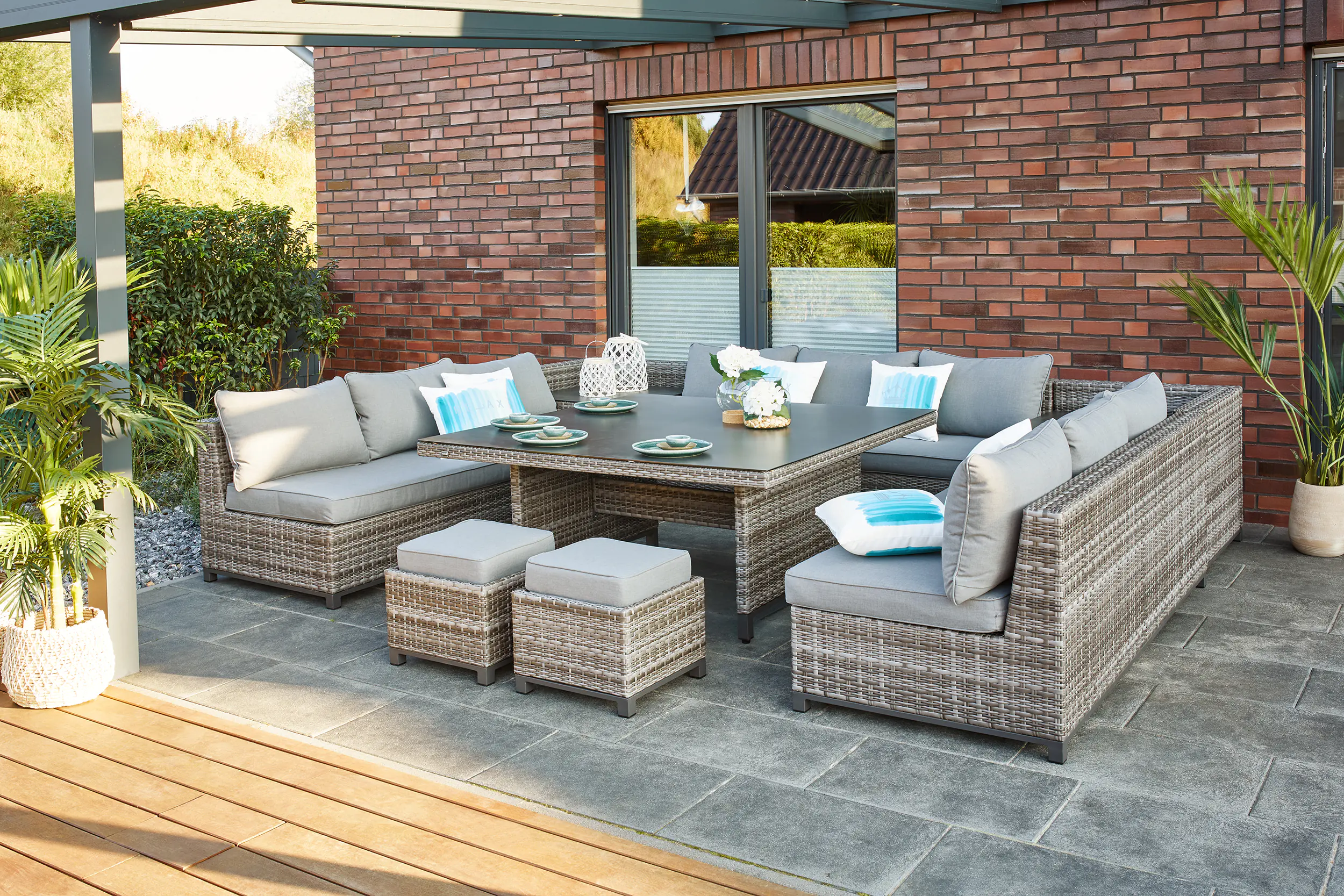 Primaster Dining Lounge Möbelset Tavira inkl. All-Wetter Kissen