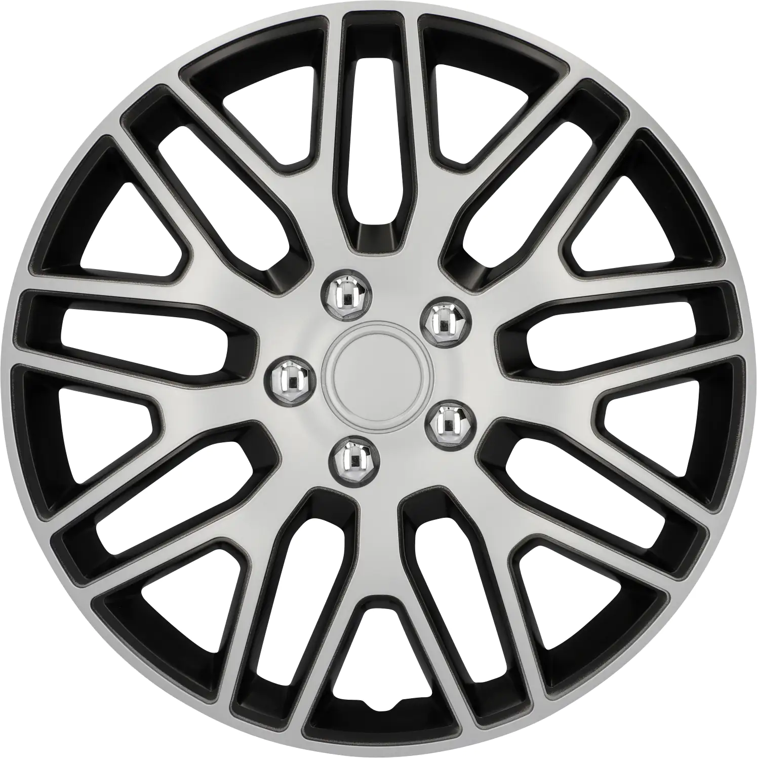 Cartrend Radzierblende Branch 40 cm (16 Zoll) silber schwarz 4 Stück Cartrend Radzierblende Branch 40 cm (16 Zoll) silber schwarz 4 Stück