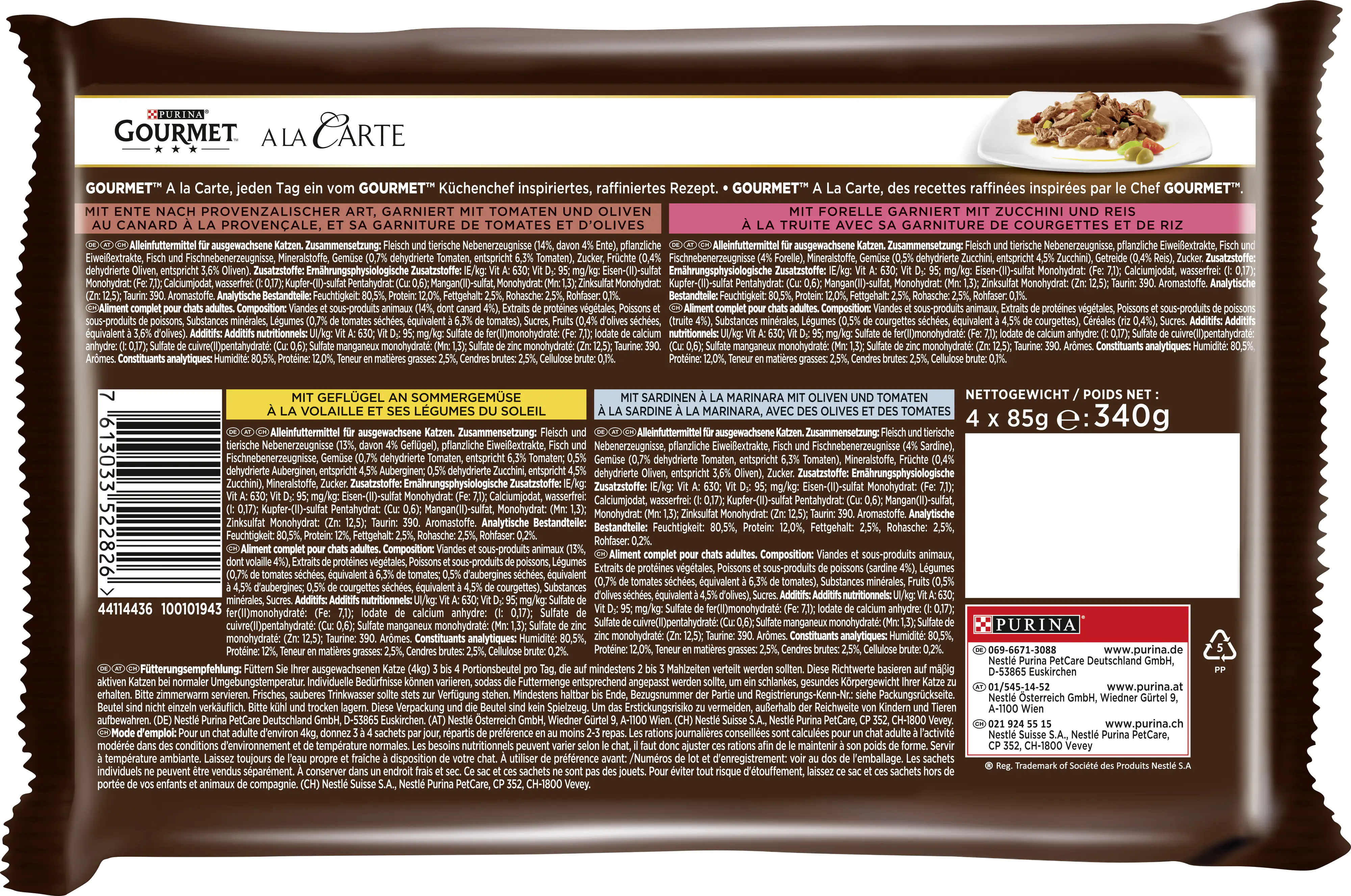 Gourmet A la Carte Raffinessen des Küchenchefs 4x 85g