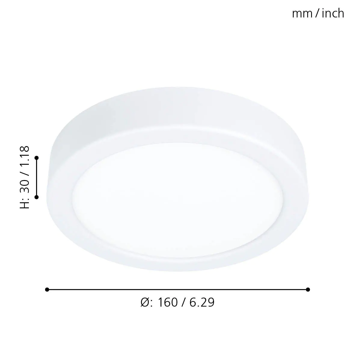 Eglo LED Aufbauleuchte Fueva 5 weiß Ø 16 cm warmweiß Eglo LED Aufbauleuchte Fueva 5 weiß Ø 16 cm warmweiß