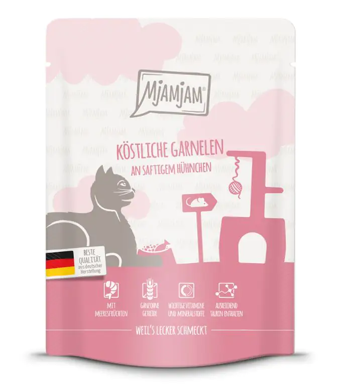 MjAMjAM Adult Garnelen an Hühnchen Katzenfutter 300g