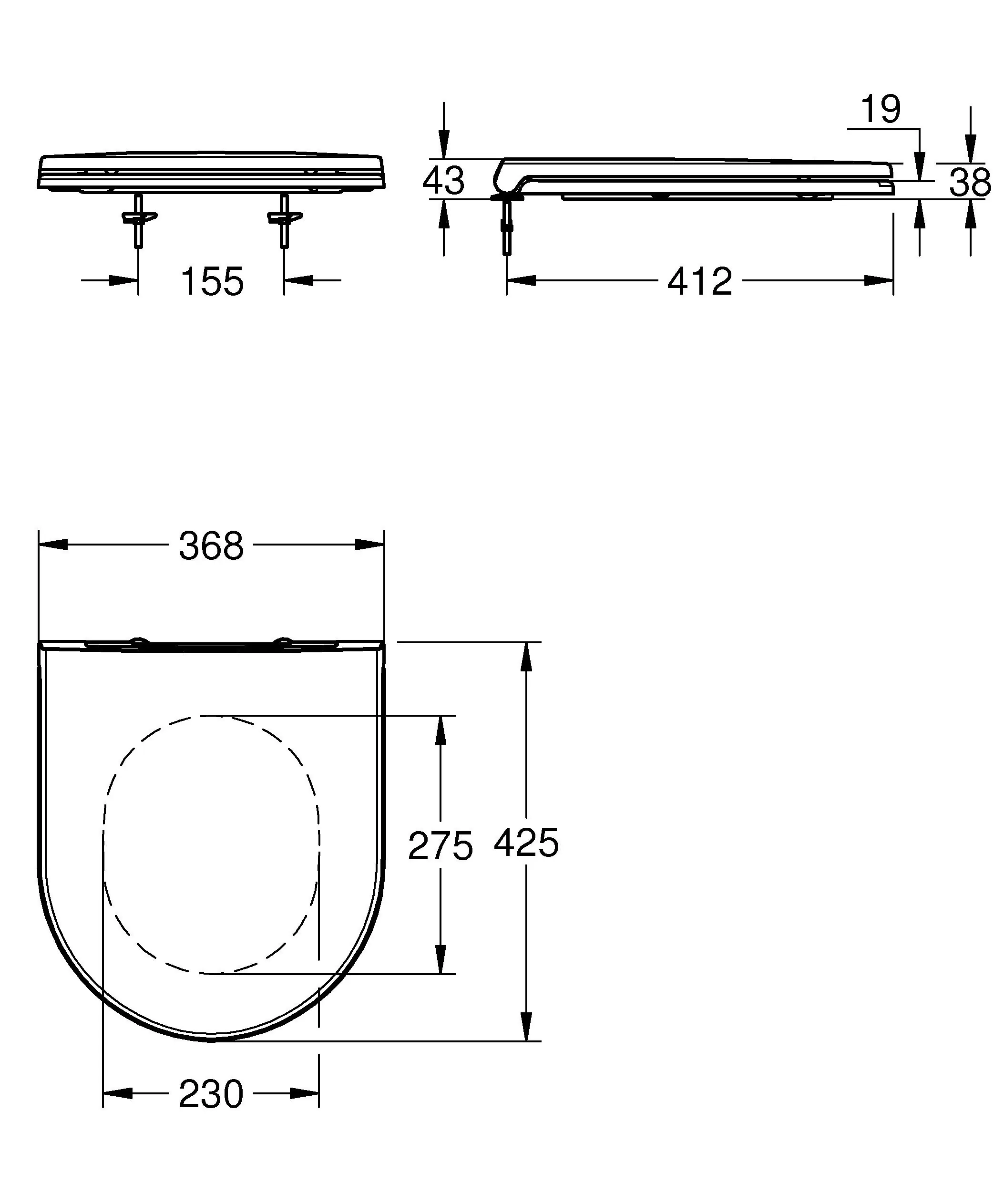 Grohe WC-Sitz Bau alpinweiß mit Absenkautomatik
