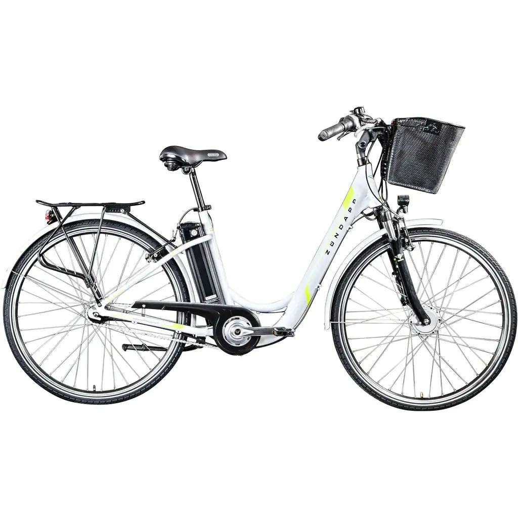 Zündapp E-Bike City Z517 28 Zoll 7-Gang 374 Wh weiß grün