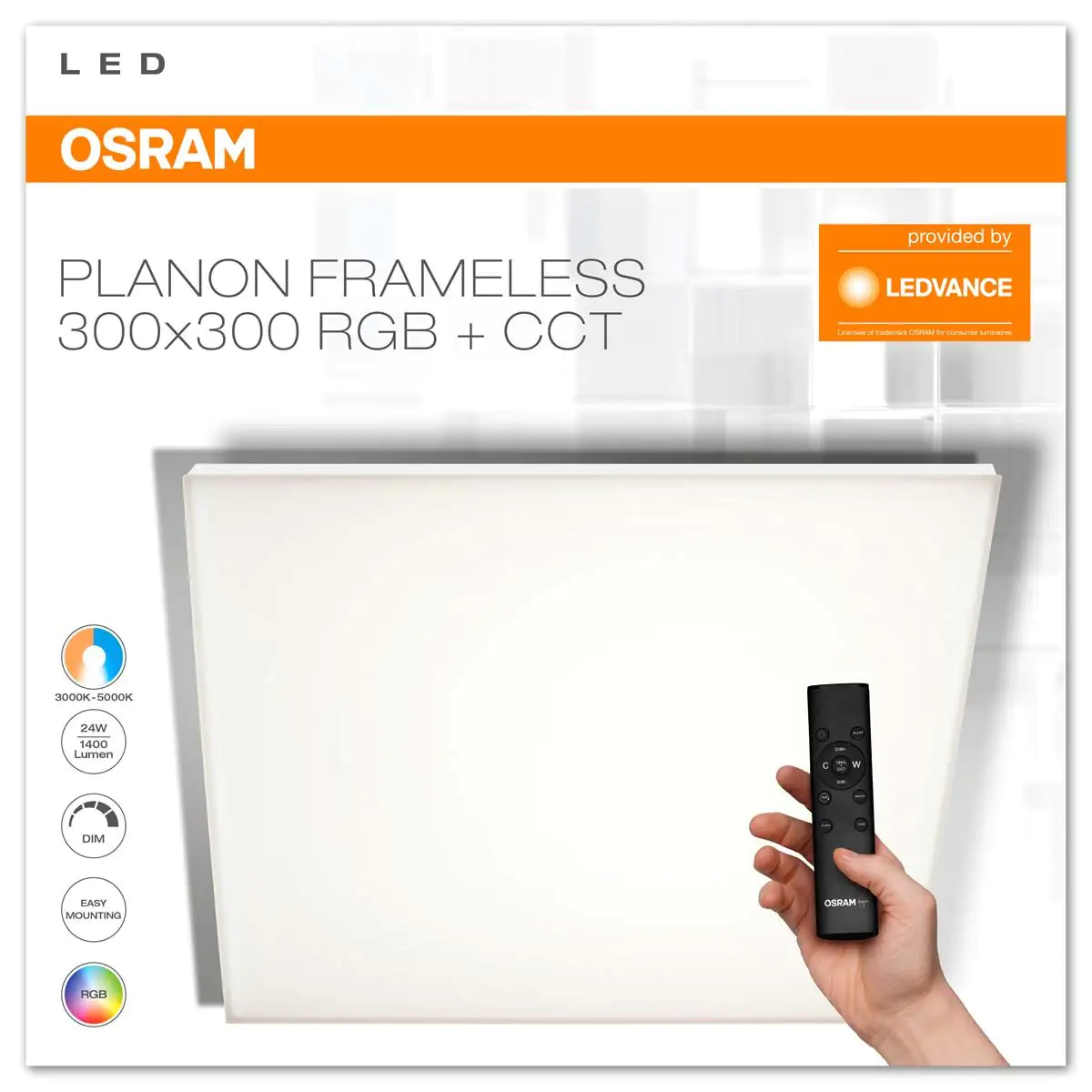 Osram LED Panel Planon Frameless weiß eckig 24 W
