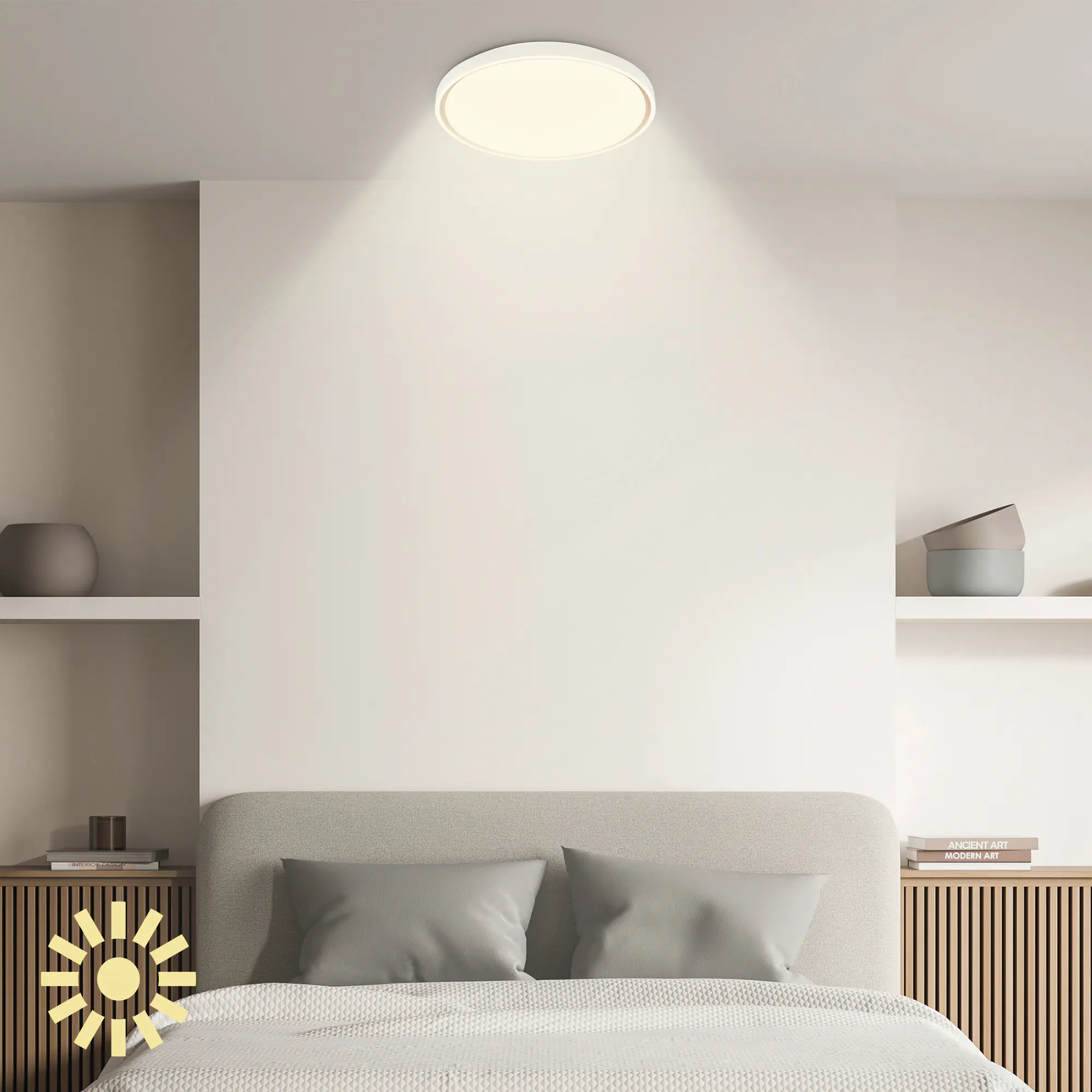 Briloner LED-Deckenleuchte Ina Ø49,5 cm 48W grau CCT dimmbar