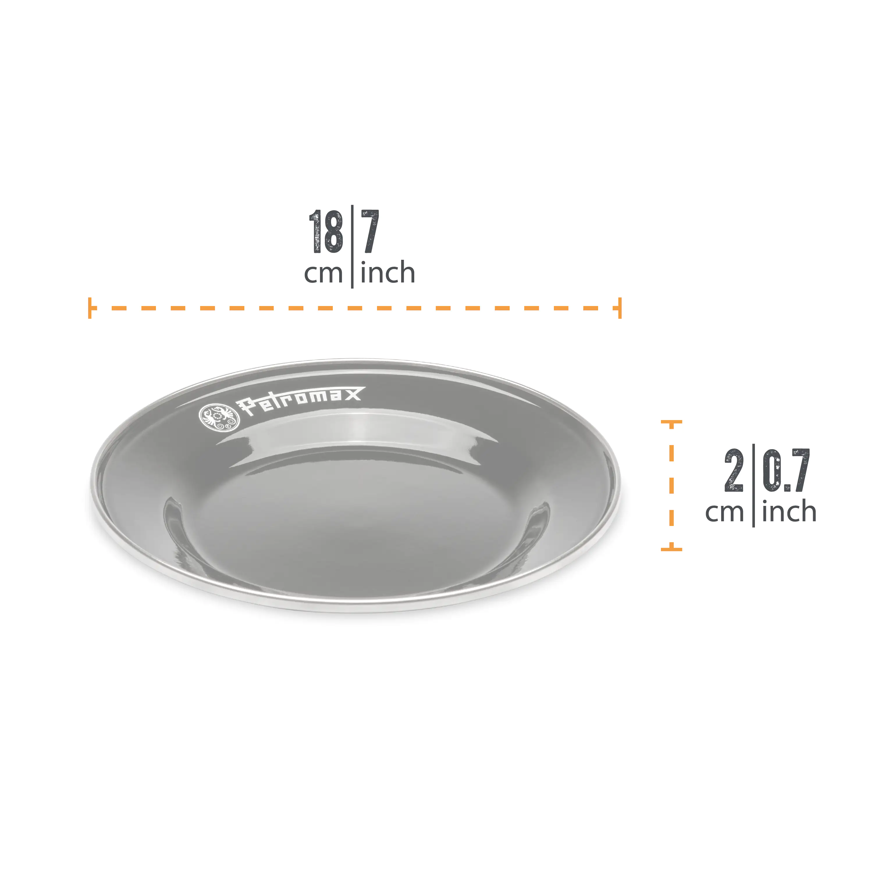 Petromax Teller Emaille 2er Set 18 cm schwarz Petromax Teller Emaille 2er Set 18 cm schwarz