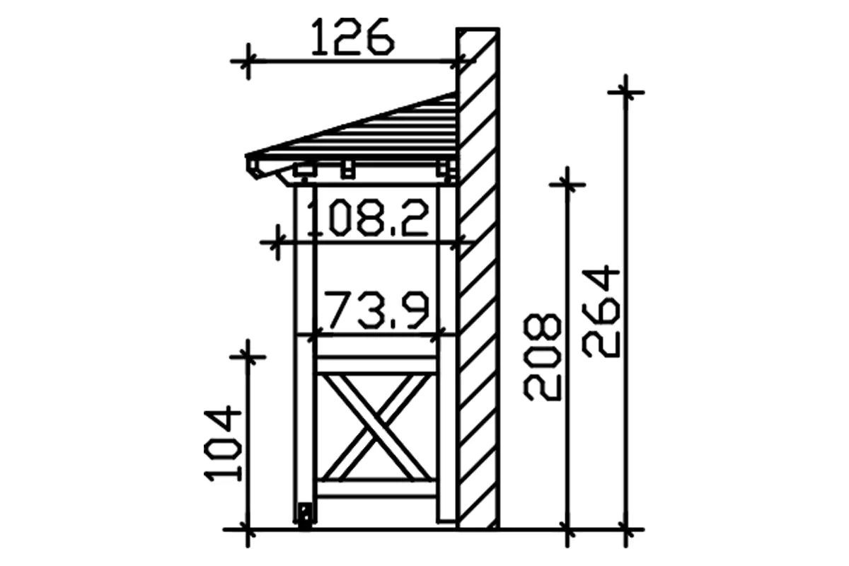 4018211017416_04 SKAN HOLZ Vordach Wismar Typ 4 258 x 126 cm, lasiert in Weiß