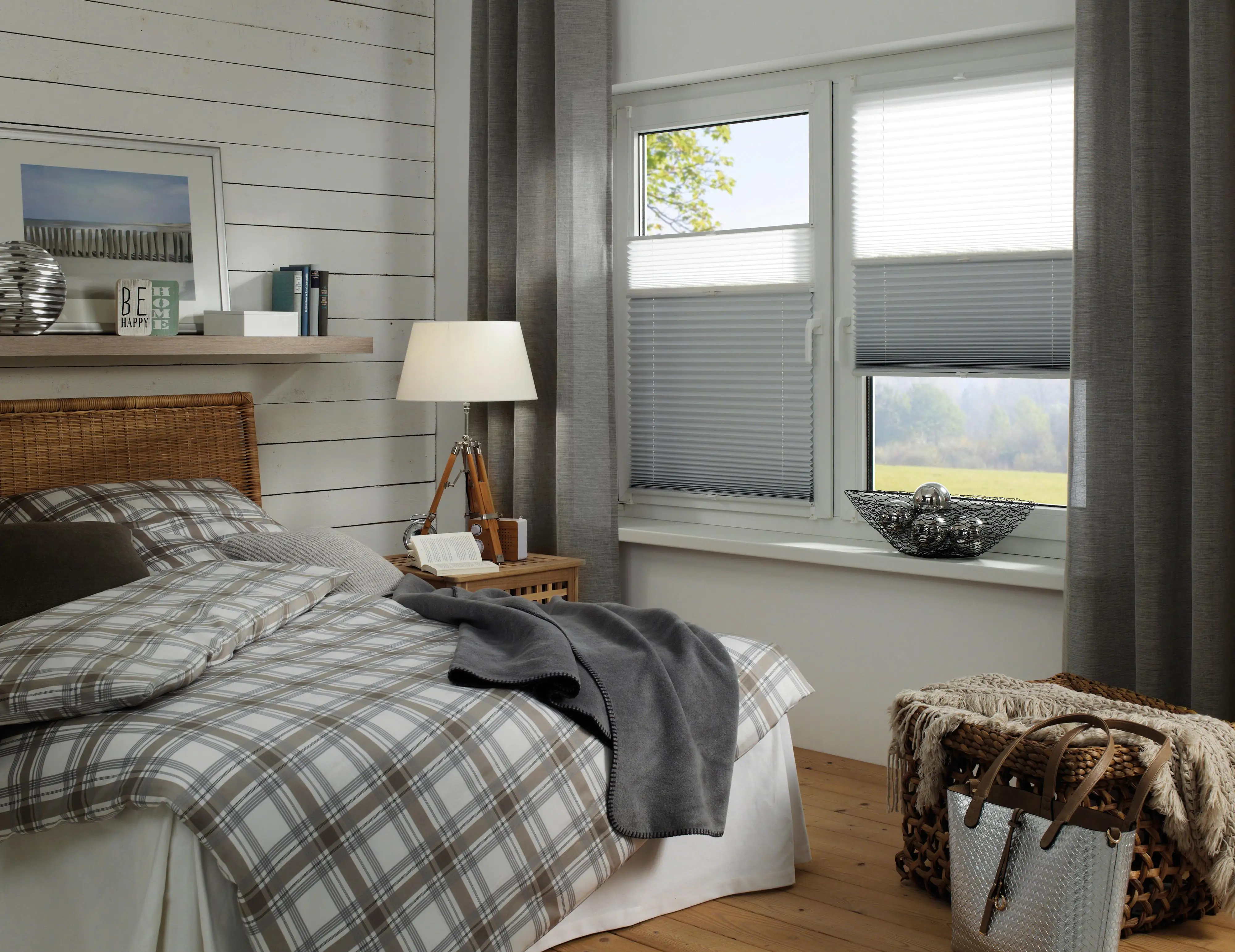 Gardinia EasyFix Plissee weiß Day+Night