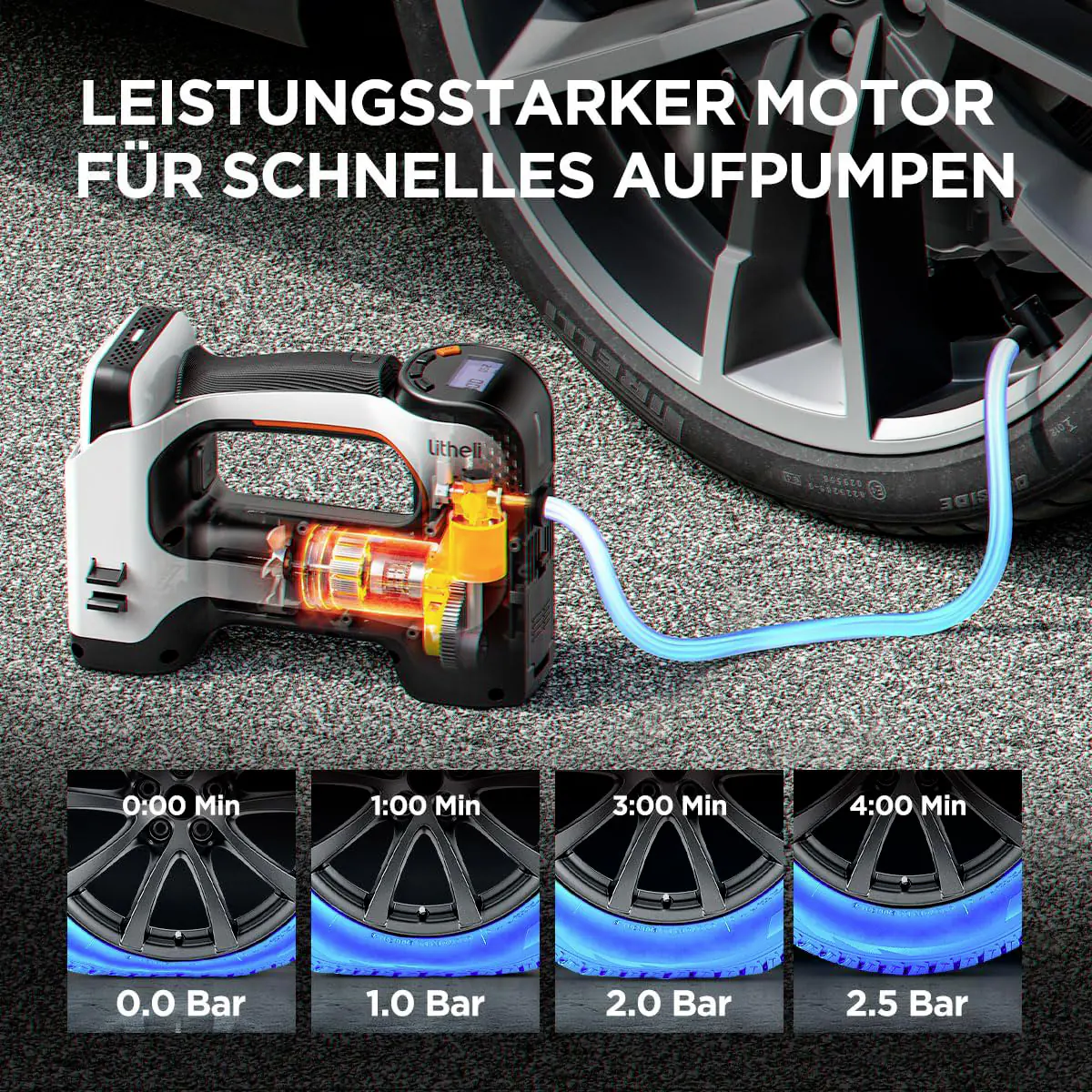 Litheli Akku-Kompressor MONO 20 V ohne Akku