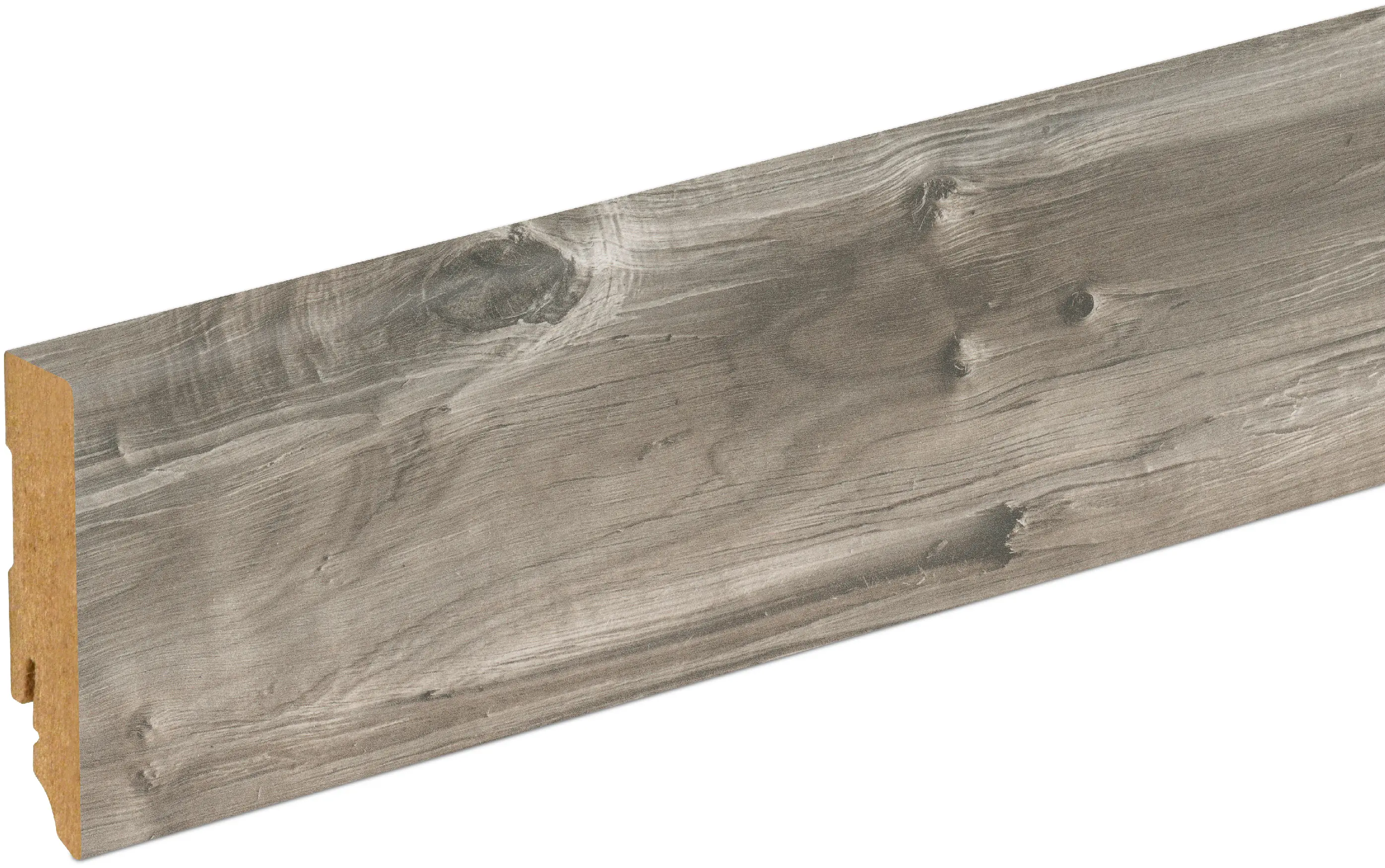 Neuhofer Fußleiste 240 cm 70 x 19 mm Spaltholz grau