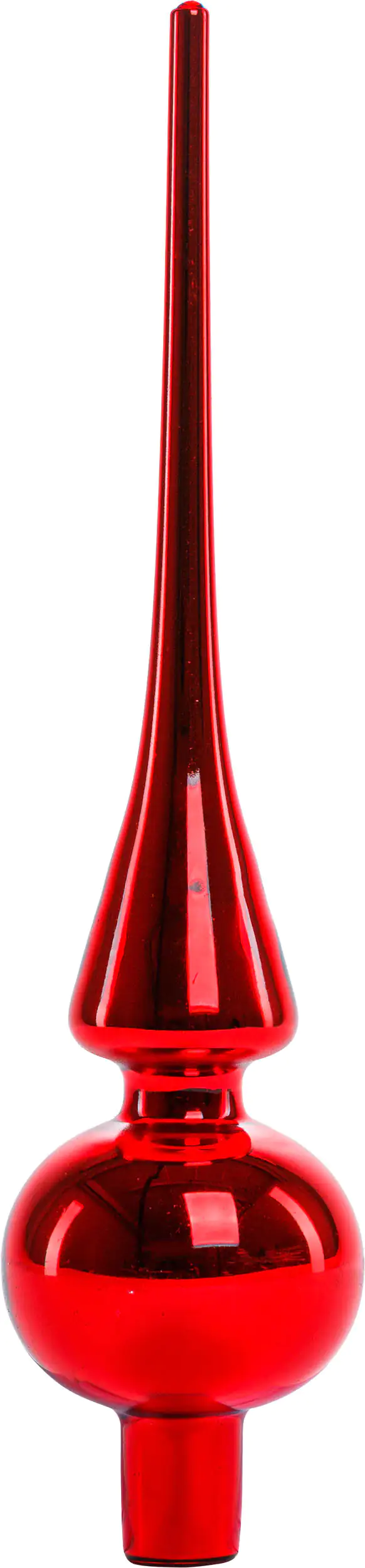 2076601538295_02 TrendLine Christbaumspitze aus Glas 26 cm rot glänzend