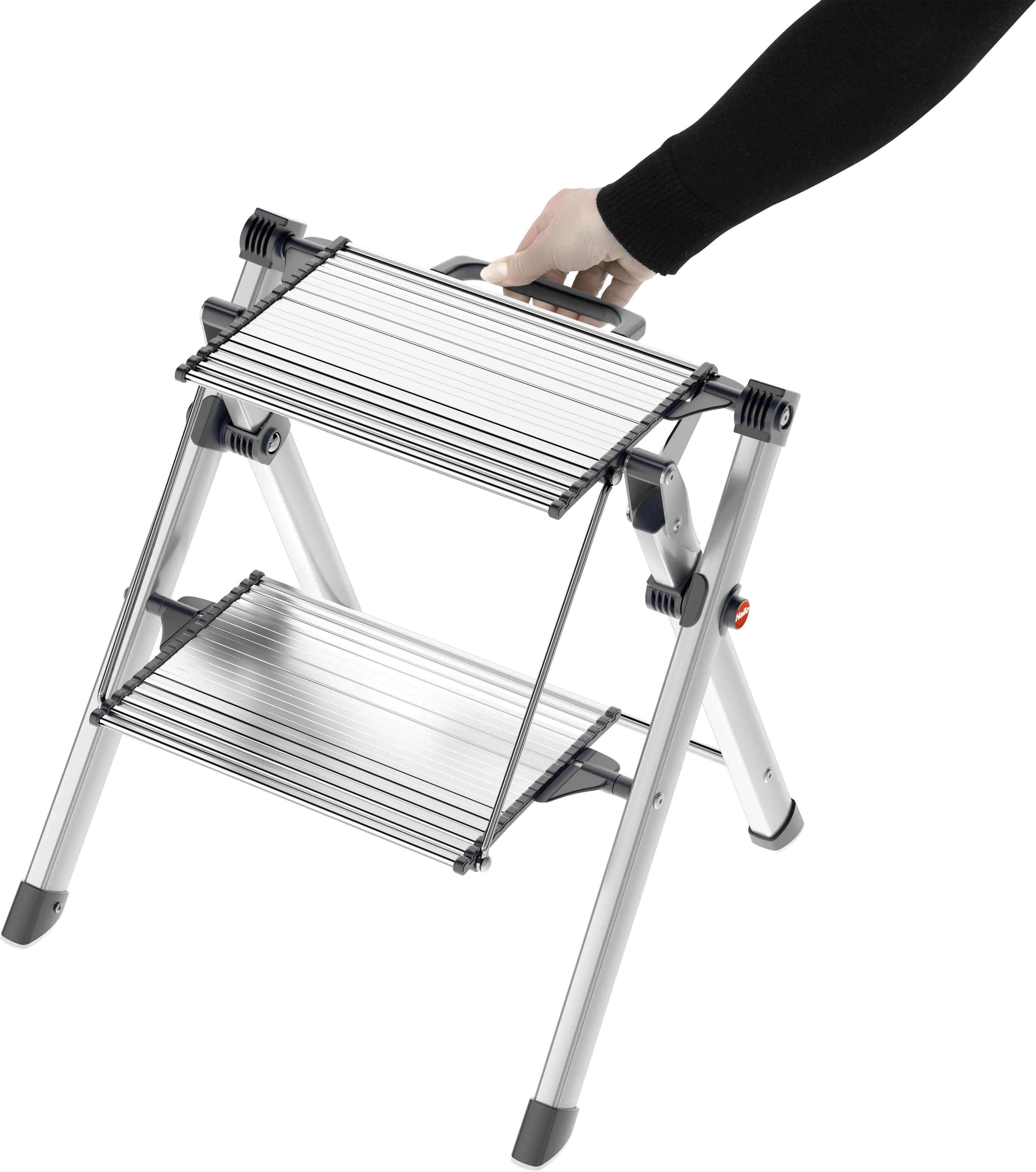 4007126043108_2261390 Hailo Aluminium-Komfort-Trittleiter MK80 ComfortLine 2,44 m