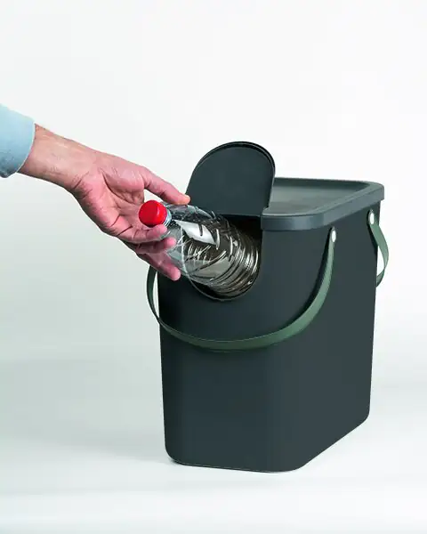 Rotho Mülltrennungssystem Albula 25 L BLACK COLLECTION Recyclingbehälter Rotho Mülltrennungssystem Albula 25 L BLACK COLLECTION Recyclingbehälter