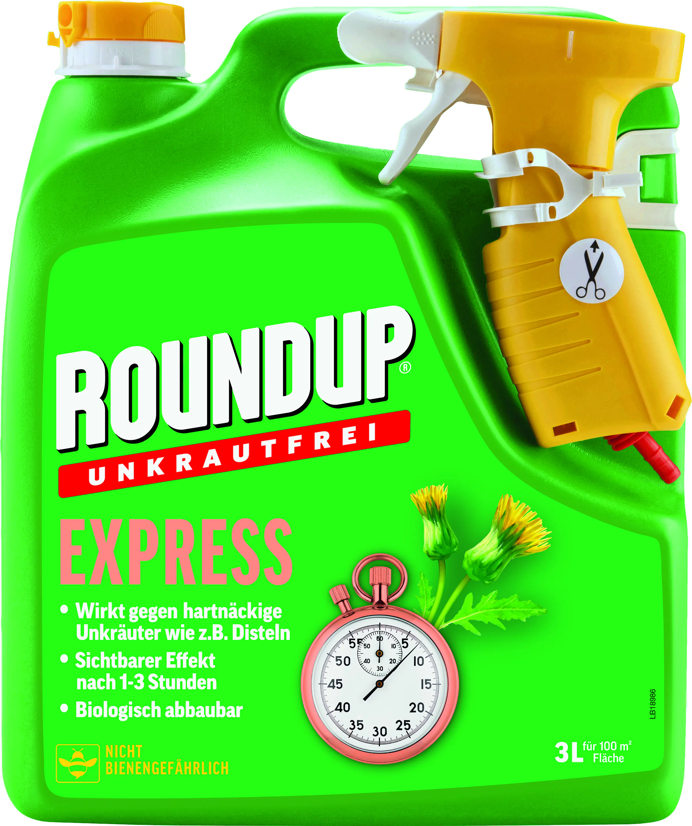 Roundup Unkrautfrei Express Sprühflasche 3 L