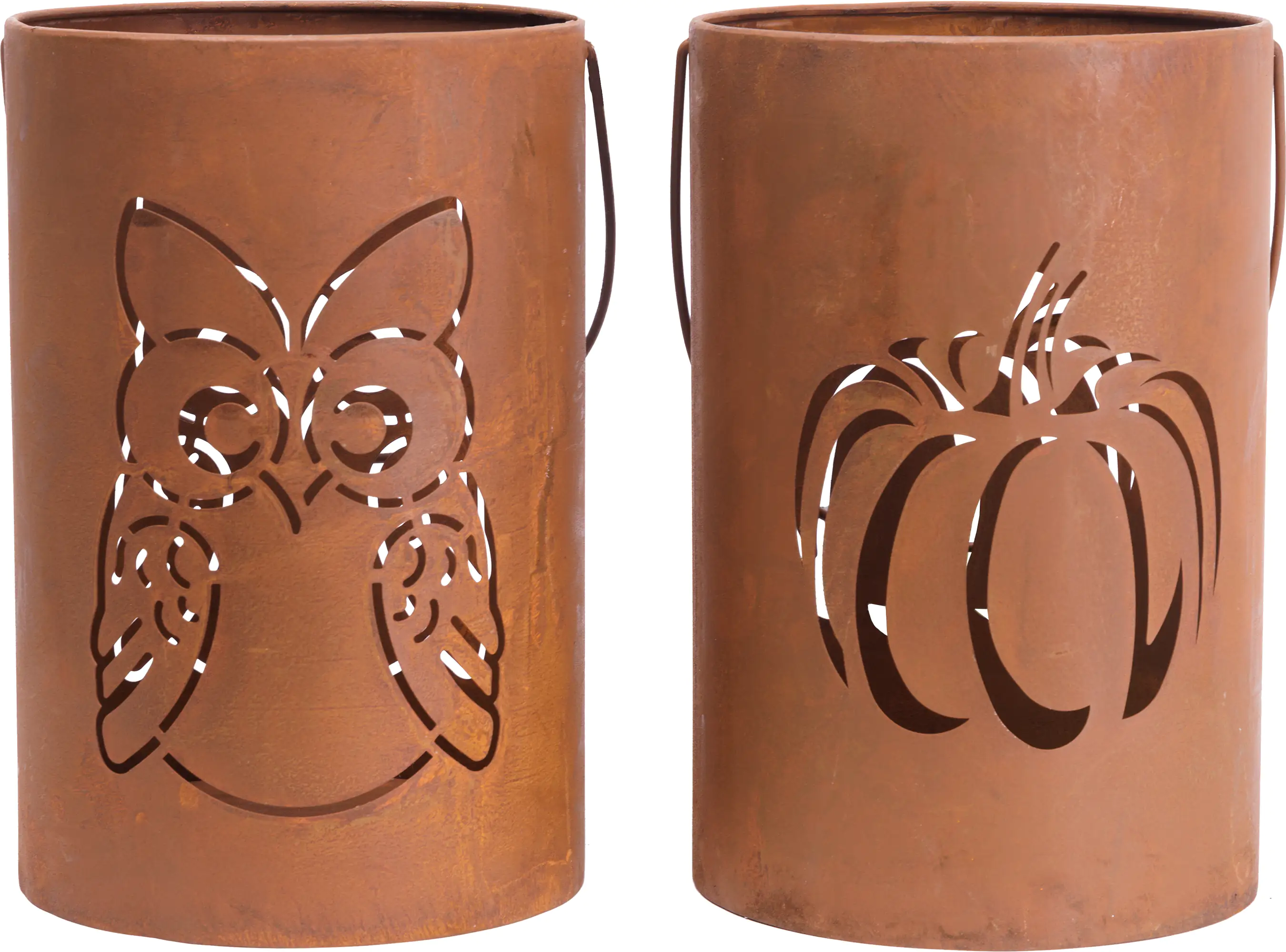 TrendLine Windlicht Metall 23 cm Rostoptik