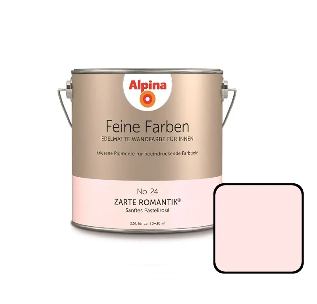 Alpina Feine Farben No. 24 Zarte Romantik 2,5 L sanftes pastellrosé edelmatt Alpina Feine Farben No. 24 Zarte Romantik 2,5 L sanftes pastellrosé edelmatt