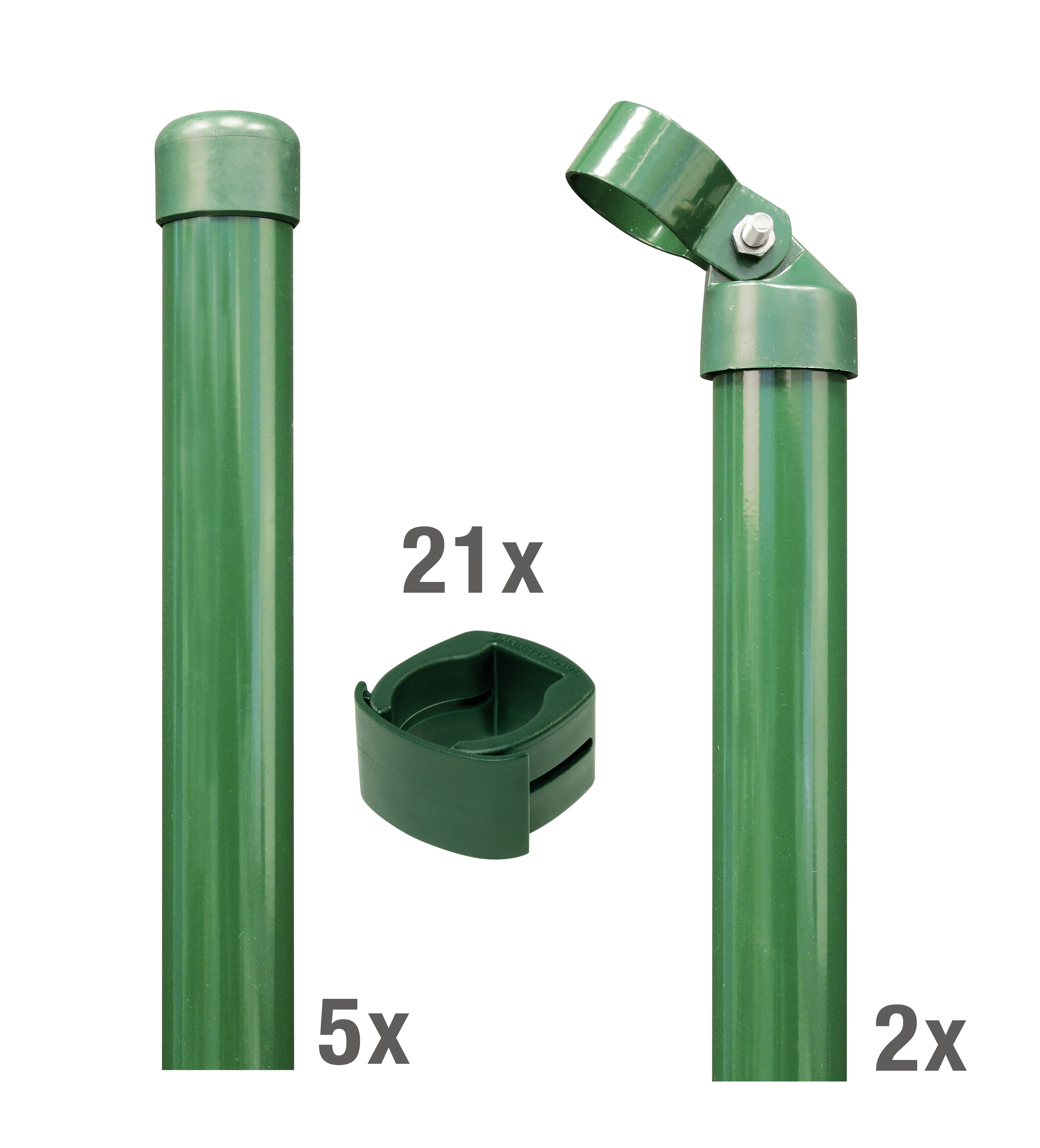 Alberts Pfostenset Fix-Clip Pro® 150 cm für Zaunlänge 10 m grün