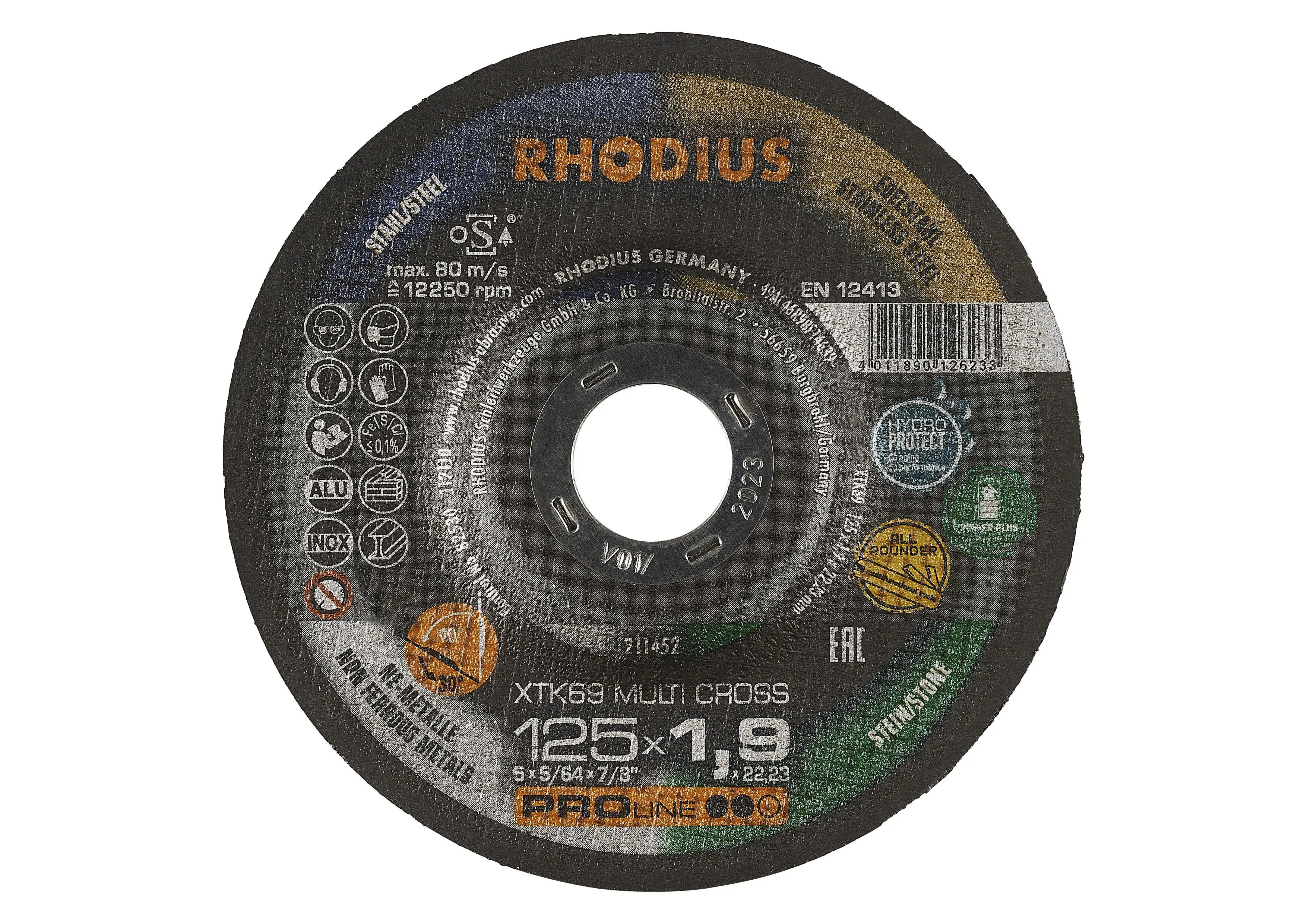 Rhodius Trennscheibe XT69 Multi Cross Ø 125 mm Bohrung 22,23 mm