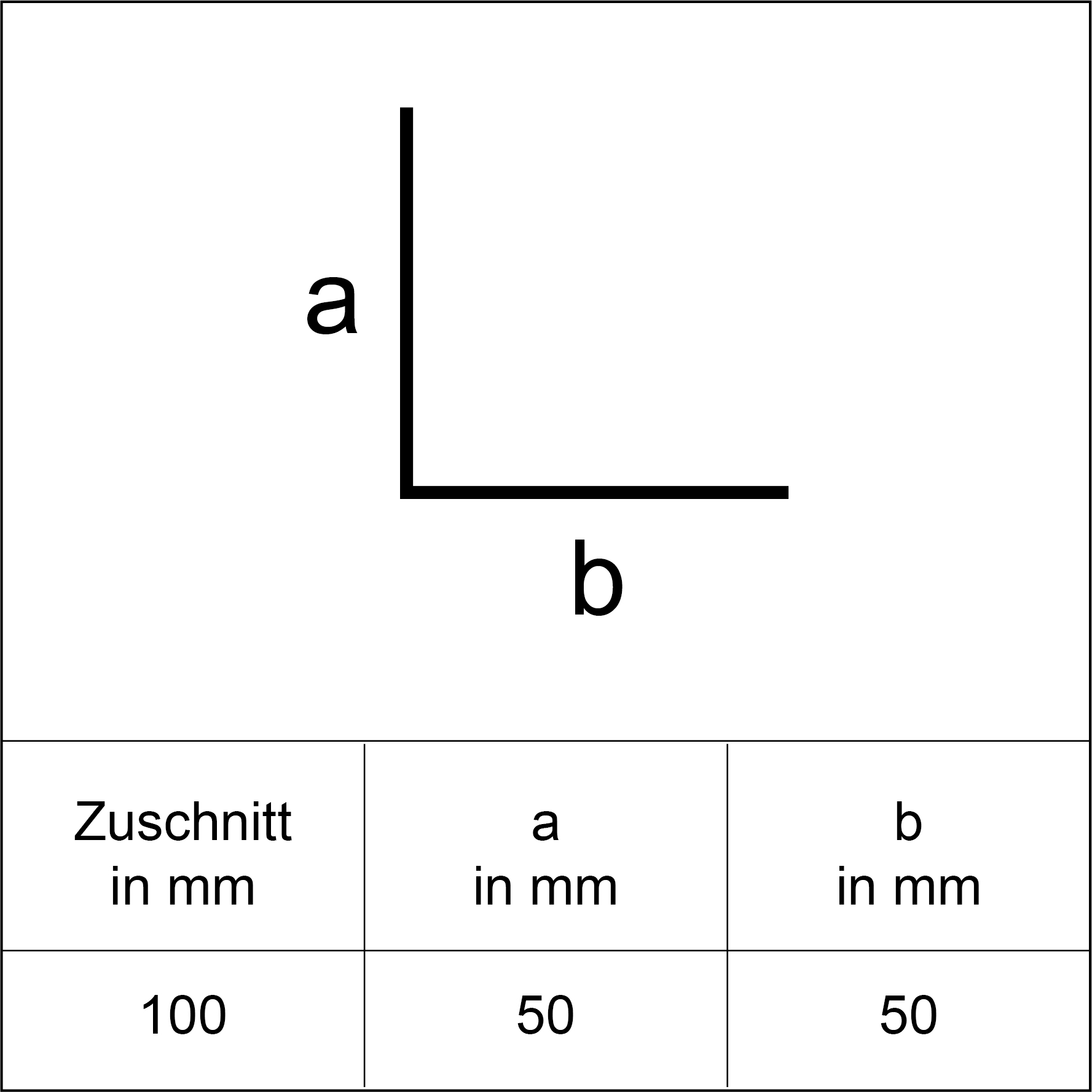 Sarei Winkelprofil HG1 2000 x 50 x 50 mm natur