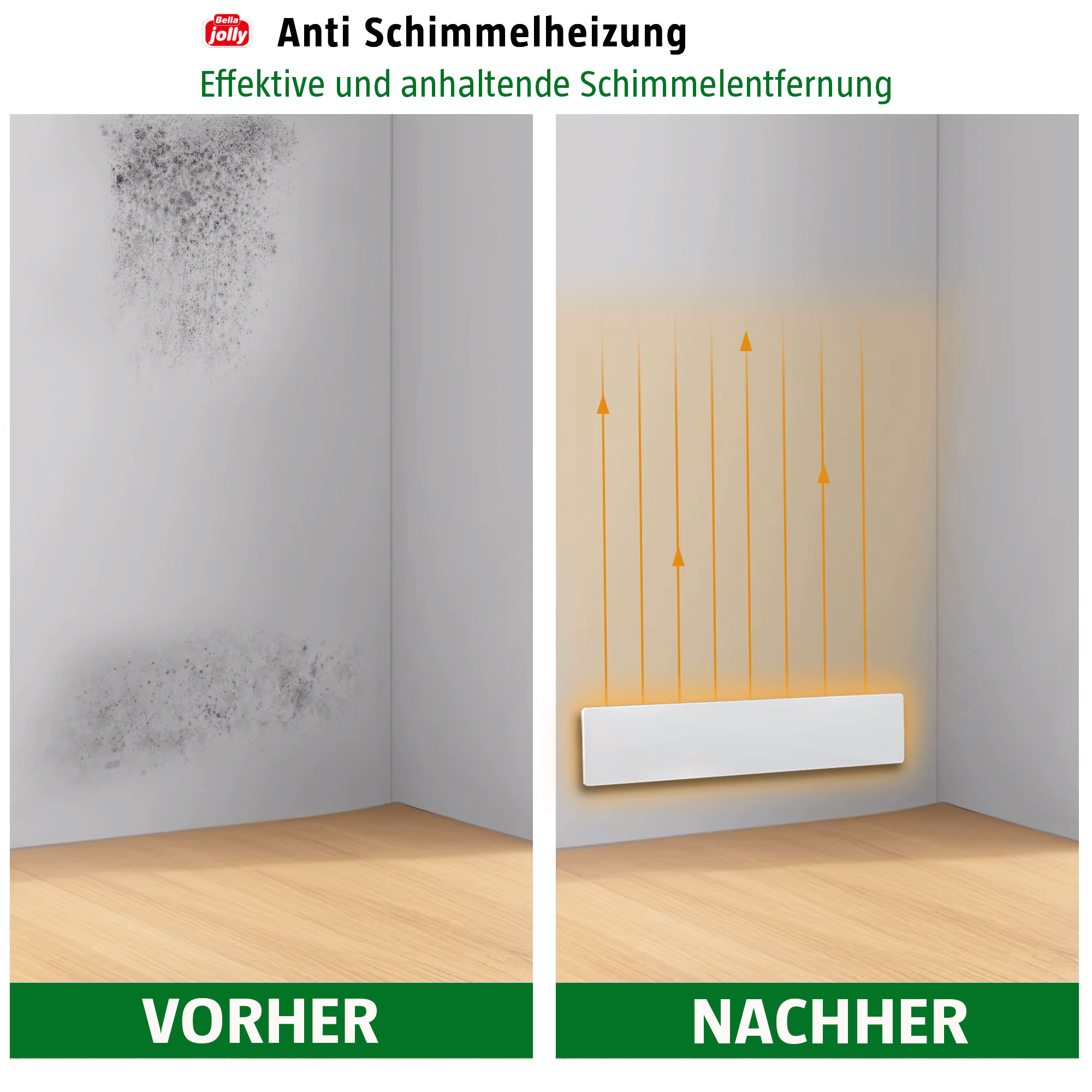 Bella Jolly Infrarotheizung Anti-Schimmel Basis + Erweiterung SHK3 - 10 x 50 cm