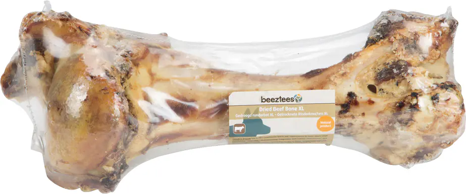 Beeztees Rinderknochen getrocknet XL in Folie Länge 30 cm
