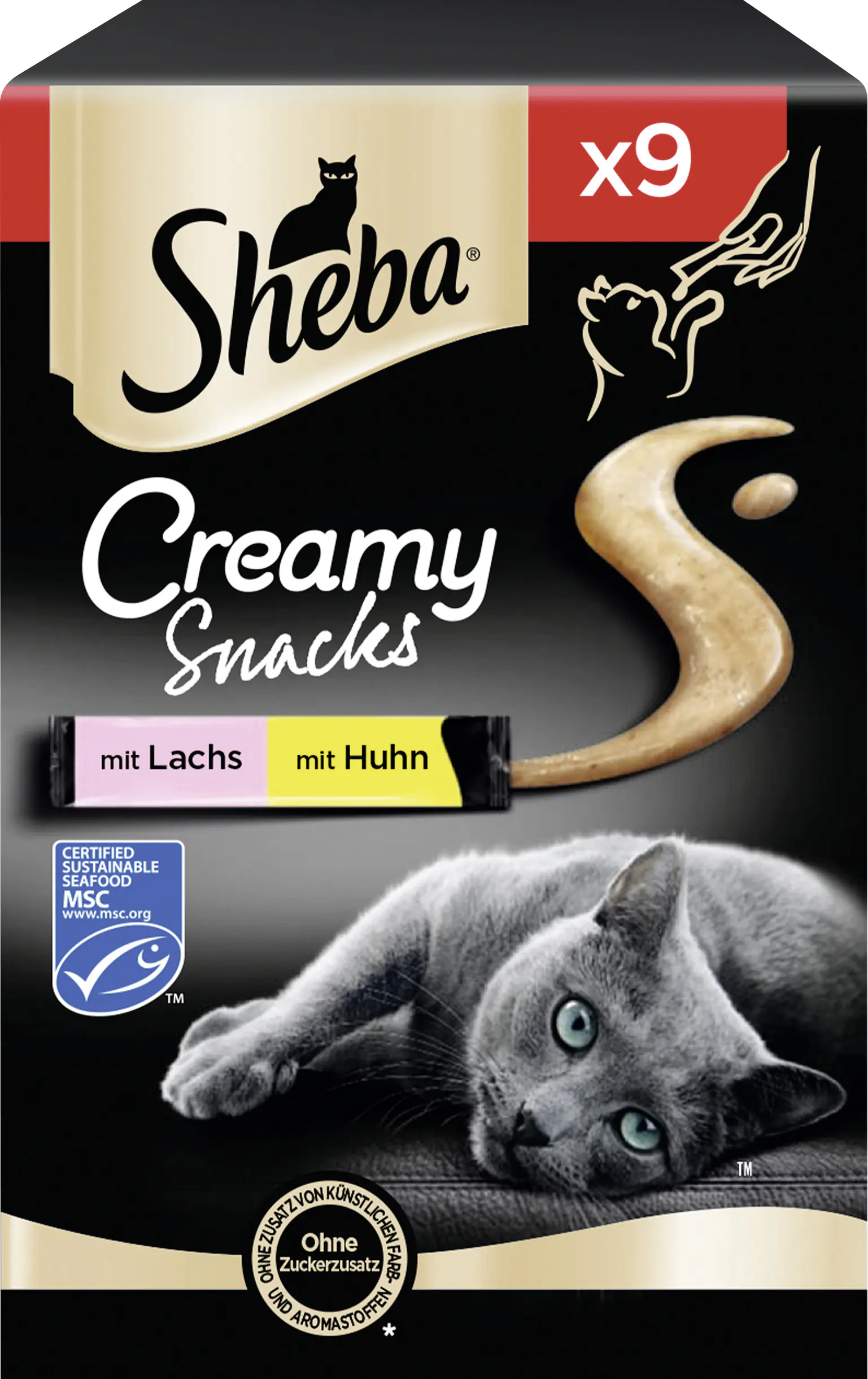 Sheba Katzensnack 9 x 12 g Huhn & Lachs