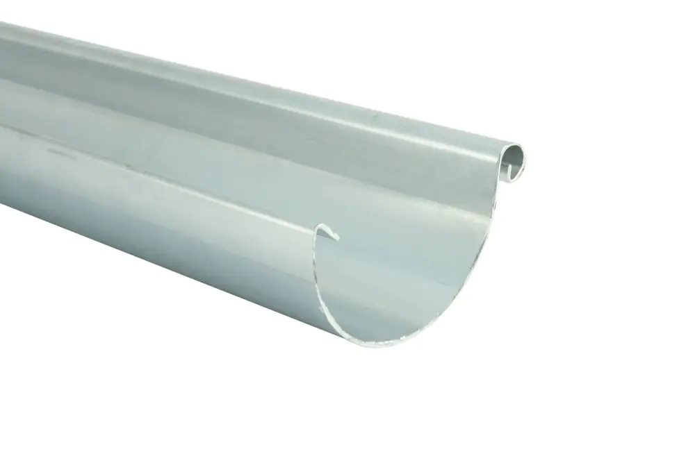 Marley Dachrinne NW 100 mm, 2 m, halbrund, titan-zink Marley Dachrinne NW 100 mm, 2 m, halbrund, titan-zink