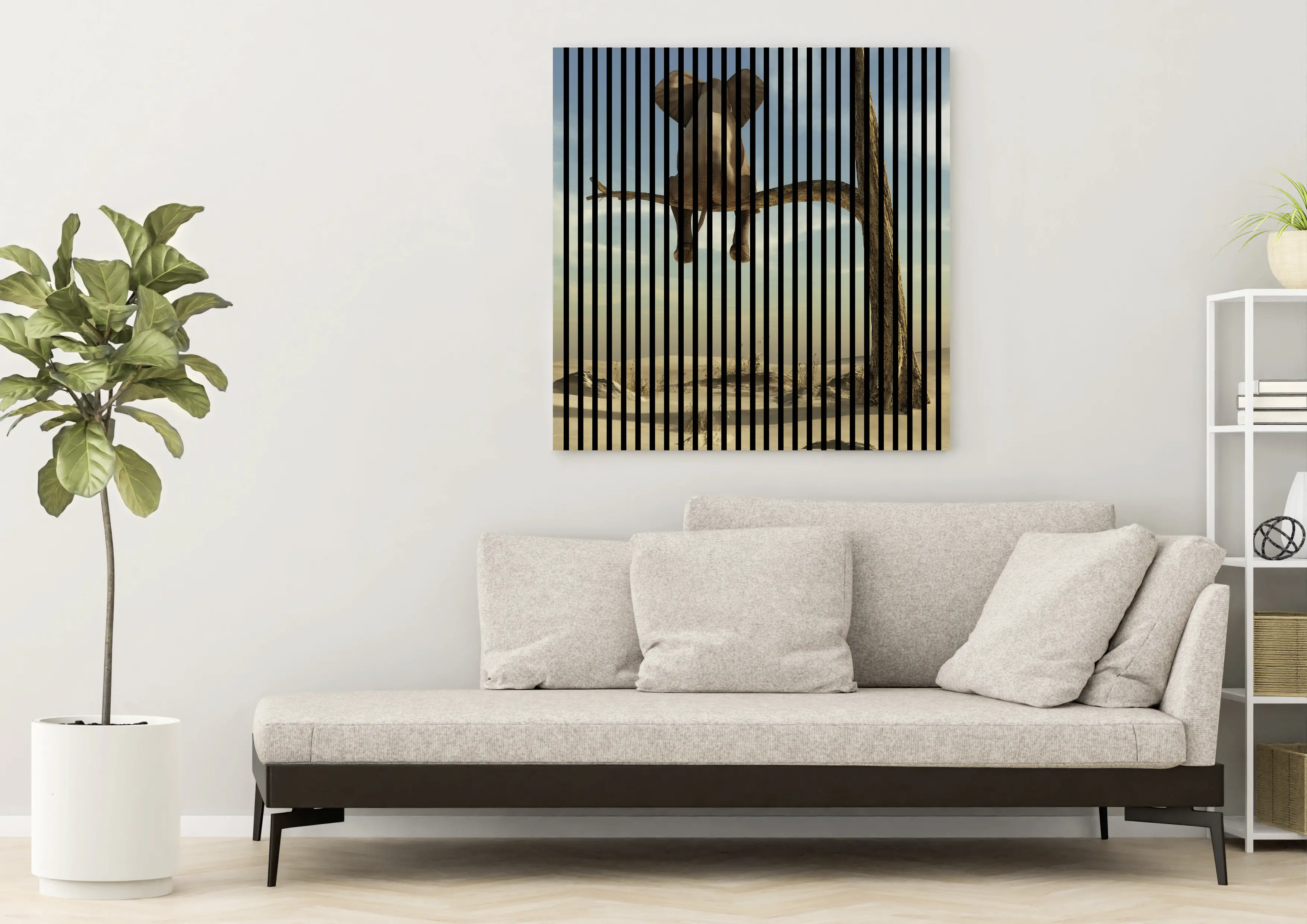 Neuhofer Akustikpaneele Elefant 119,5 x 113,3 x 1,9 cm