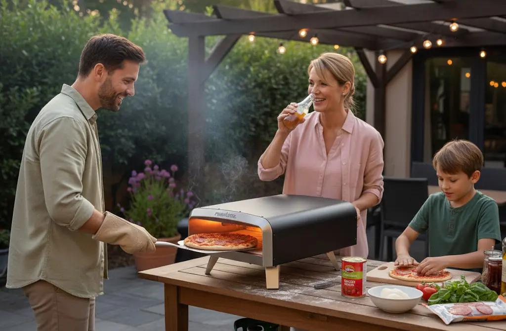 Primaster Gas-Pizzaofen Arcus 1 Brenner mit Pizzastein 62 x 39 cm