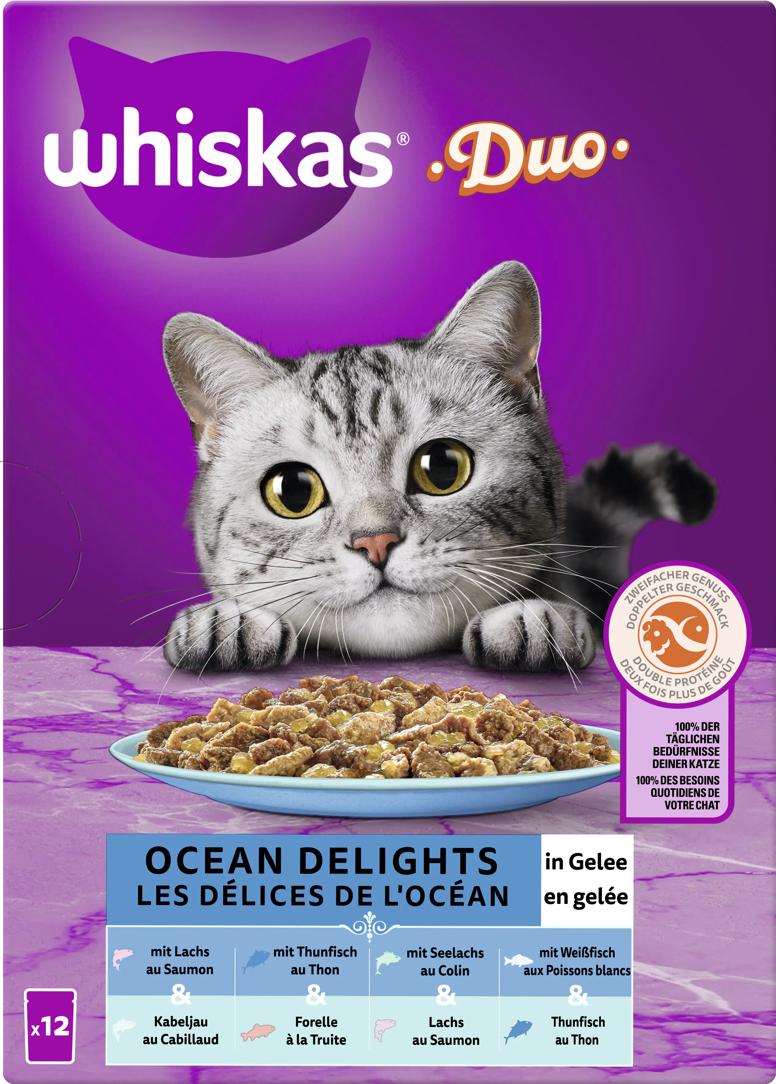 Whiskas Multipack Duo Ocean Delight in Gelee Katzenfutter 12 x 85 g Whiskas Multipack Duo Ocean Delight in Gelee Katzenfutter 12 x 85 g
