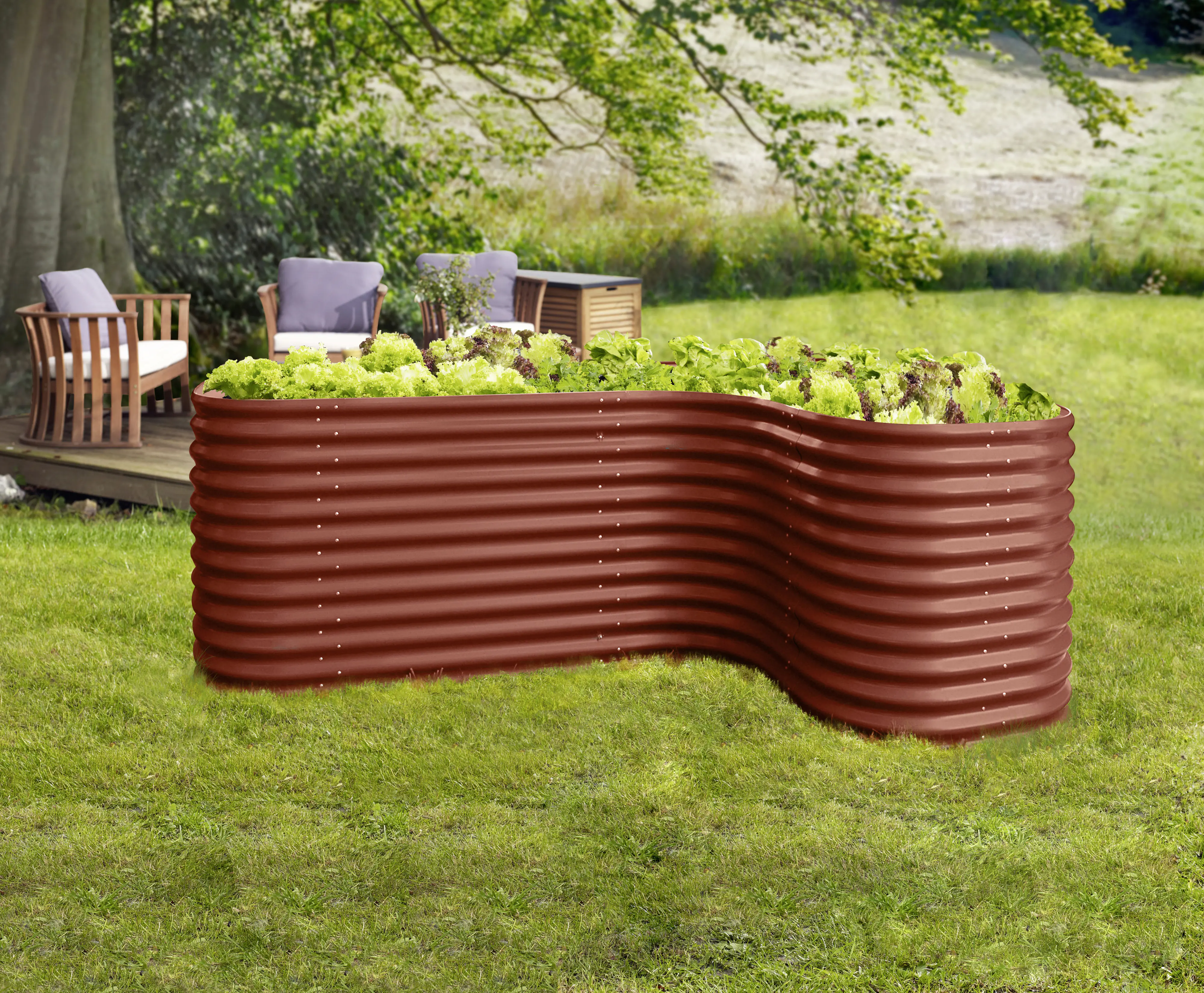 Vitavia Erweiterung Curve zu Hochbeet 858 86 cm rubin