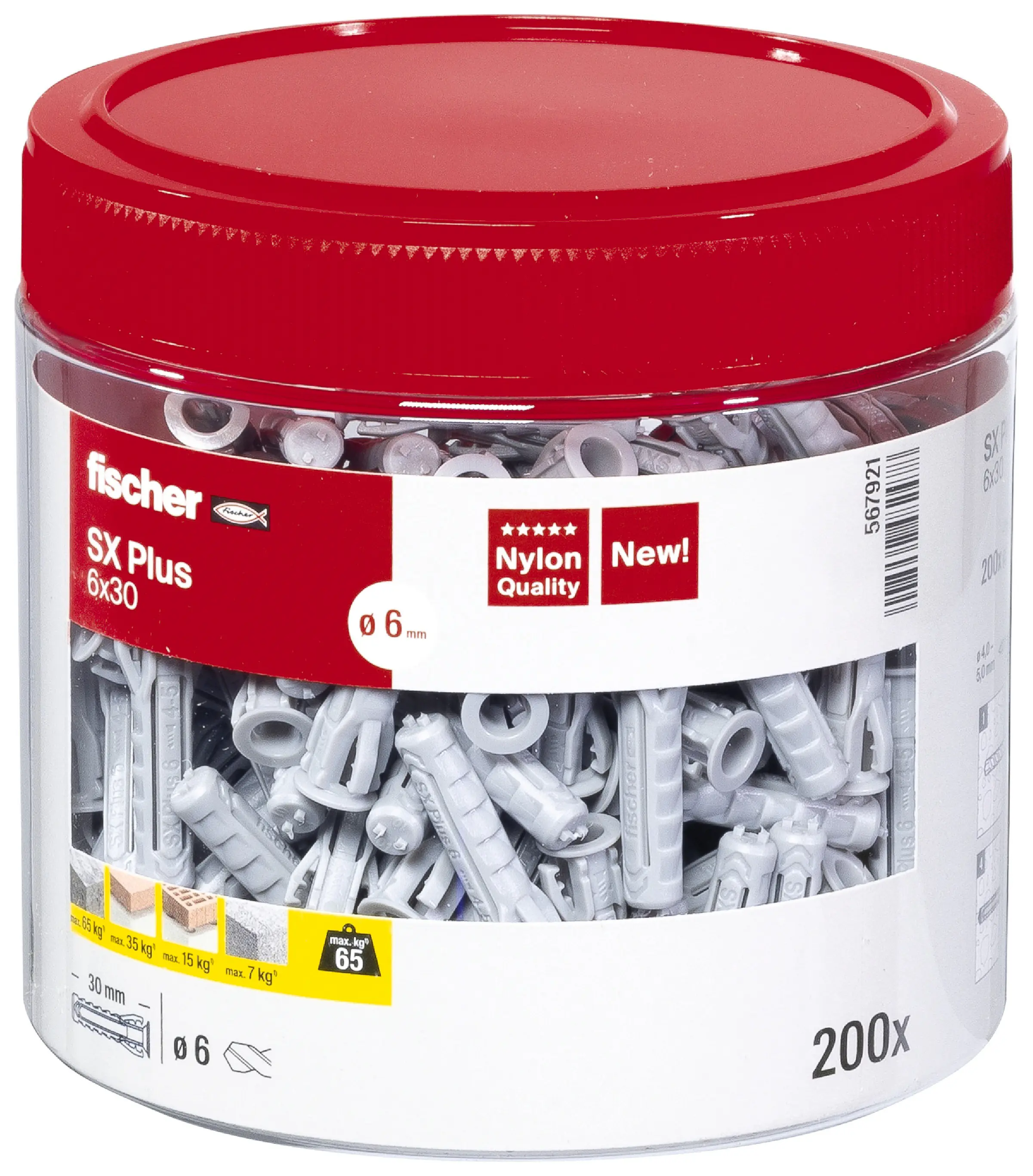 Fischer Spreizdübel SX Plus 6.0 x 30 mm - 200 Stück Fischer Spreizdübel SX Plus 6.0 x 30 mm - 200 Stück