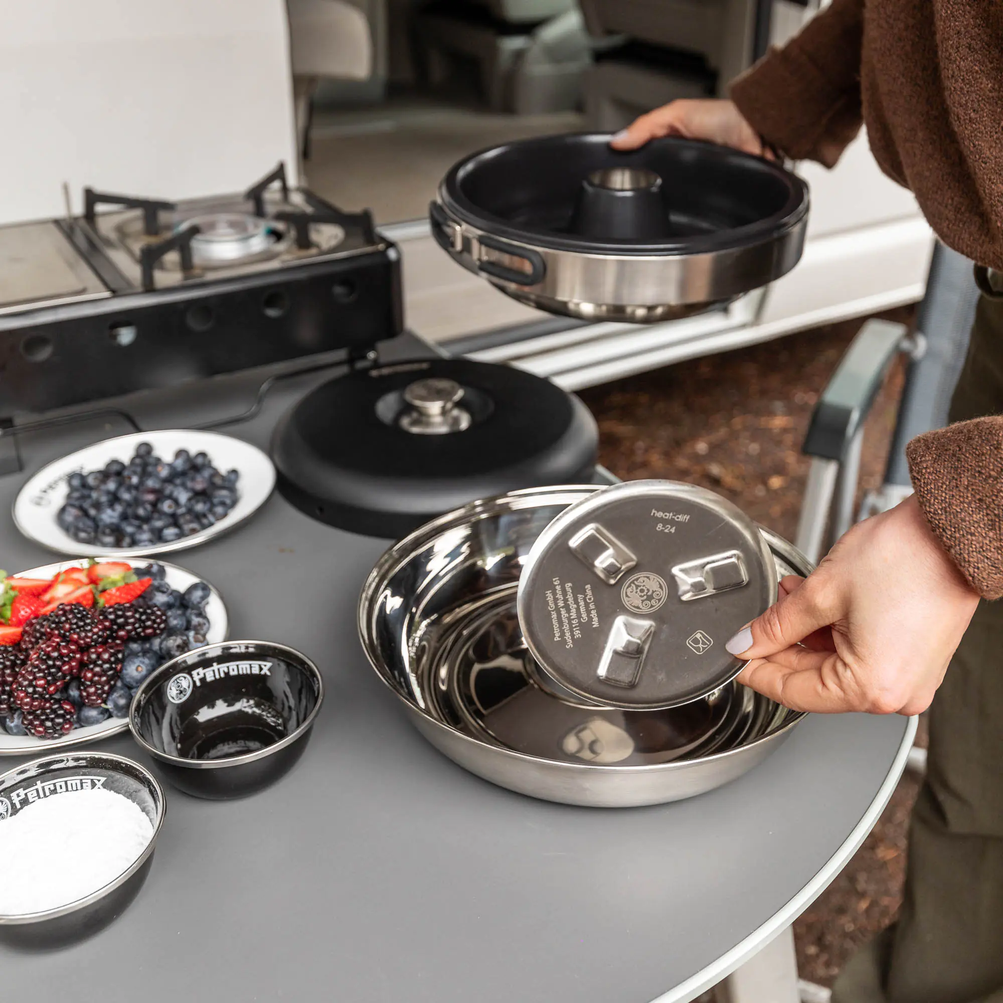 Petromax Hitzeverteiler für Camping Backofen Edelstahl Petromax Hitzeverteiler für Camping Backofen Edelstahl