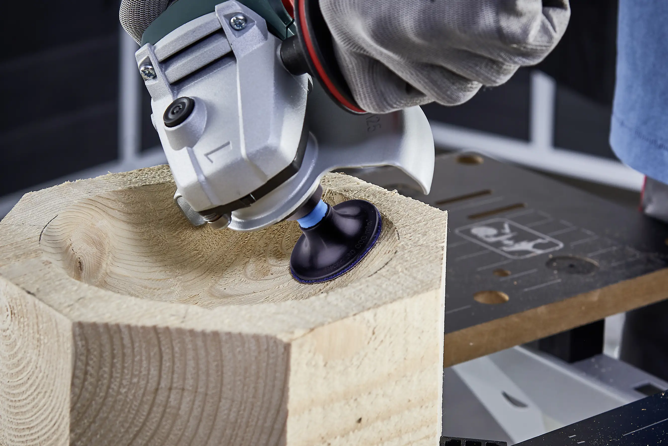 Wolfcraft Schleifaufsätze mit Eindrehdorn 50 mm 8 Stück