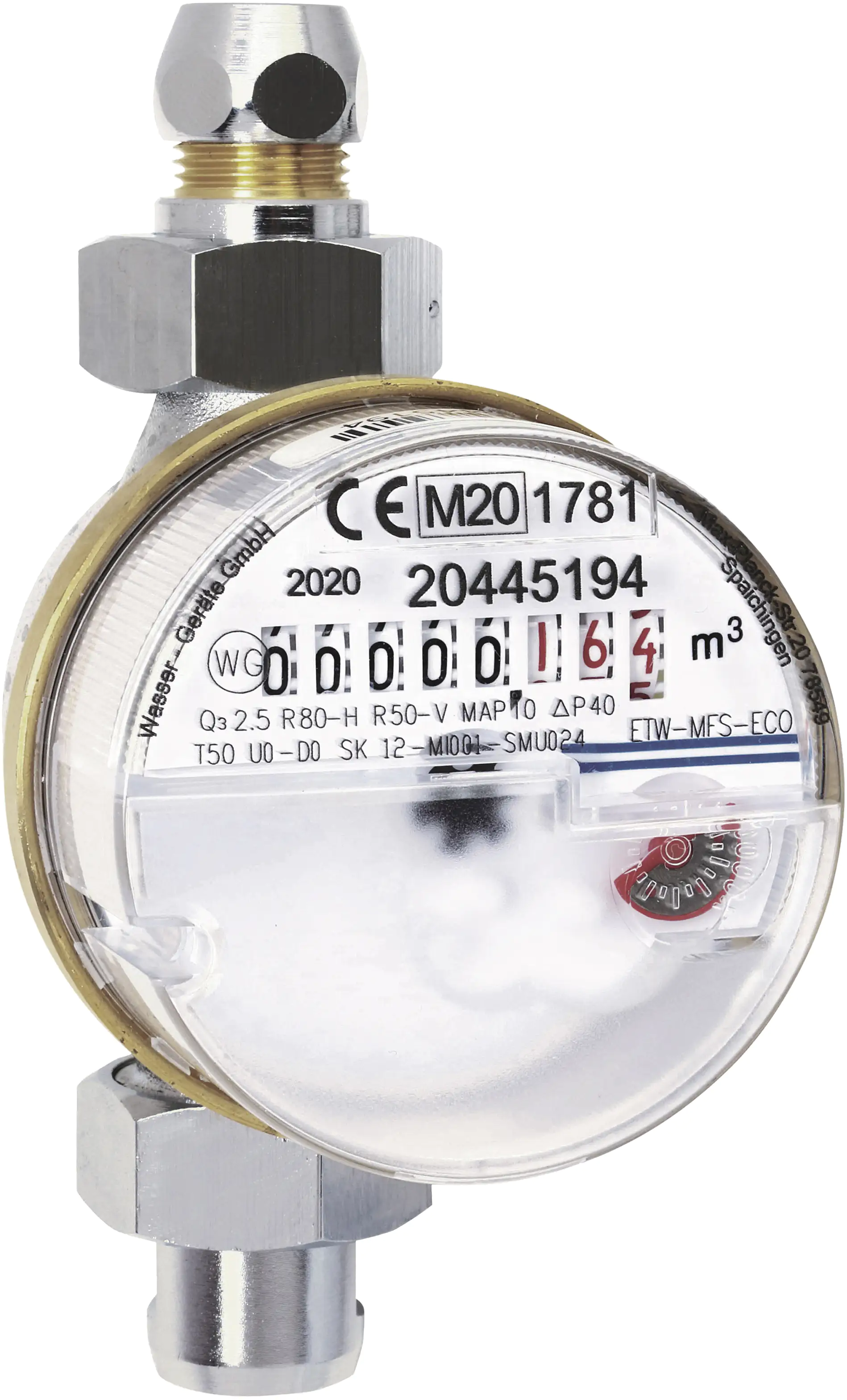Waschbeckenwasserzähler Eco 1/2" QN 1,5, für Kaltwasser Waschbeckenwasserzähler Eco 1/2" QN 1,5, für Kaltwasser