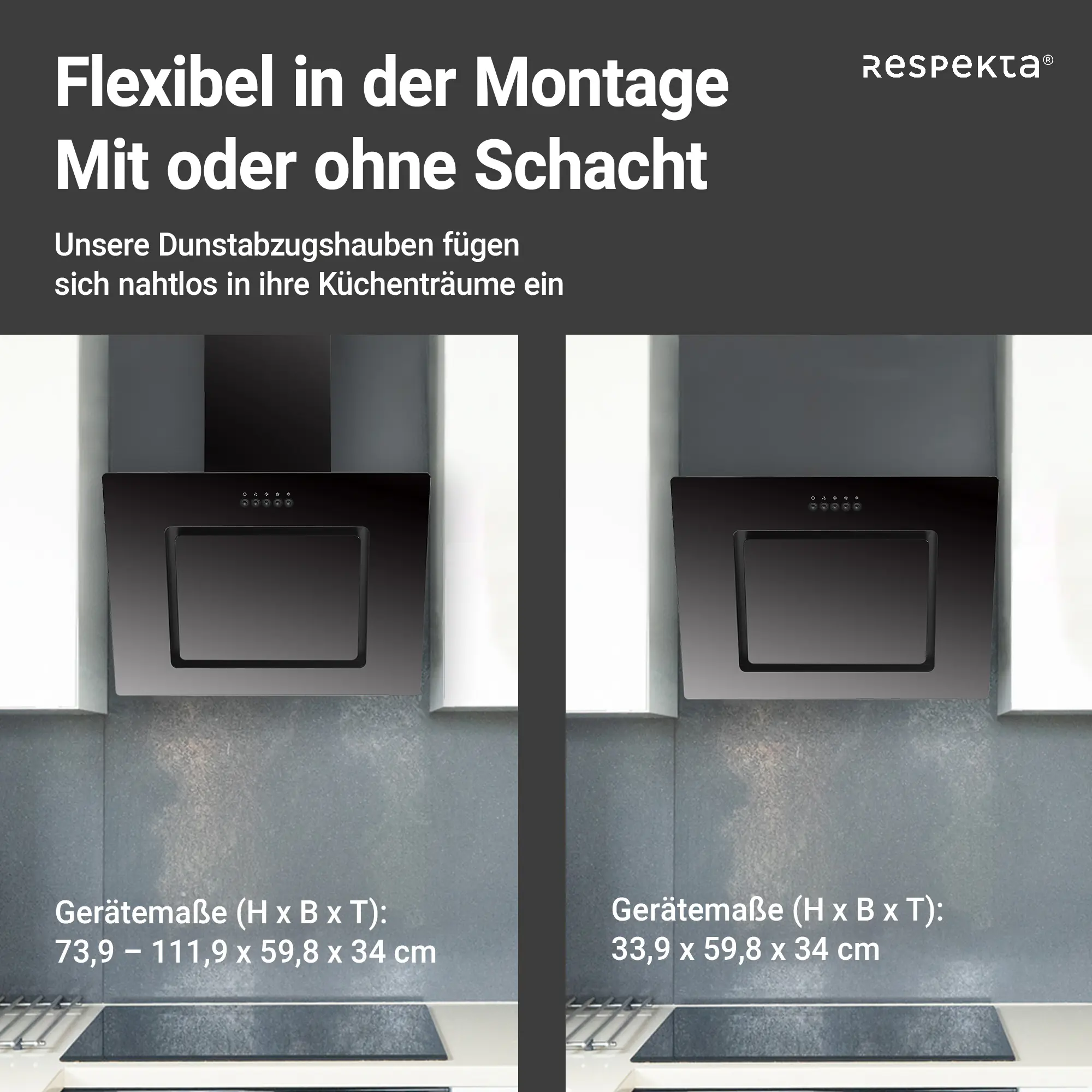respekta Schräghaube CH22010SBZ 60 cm respekta Schräghaube CH22010SBZ 60 cm