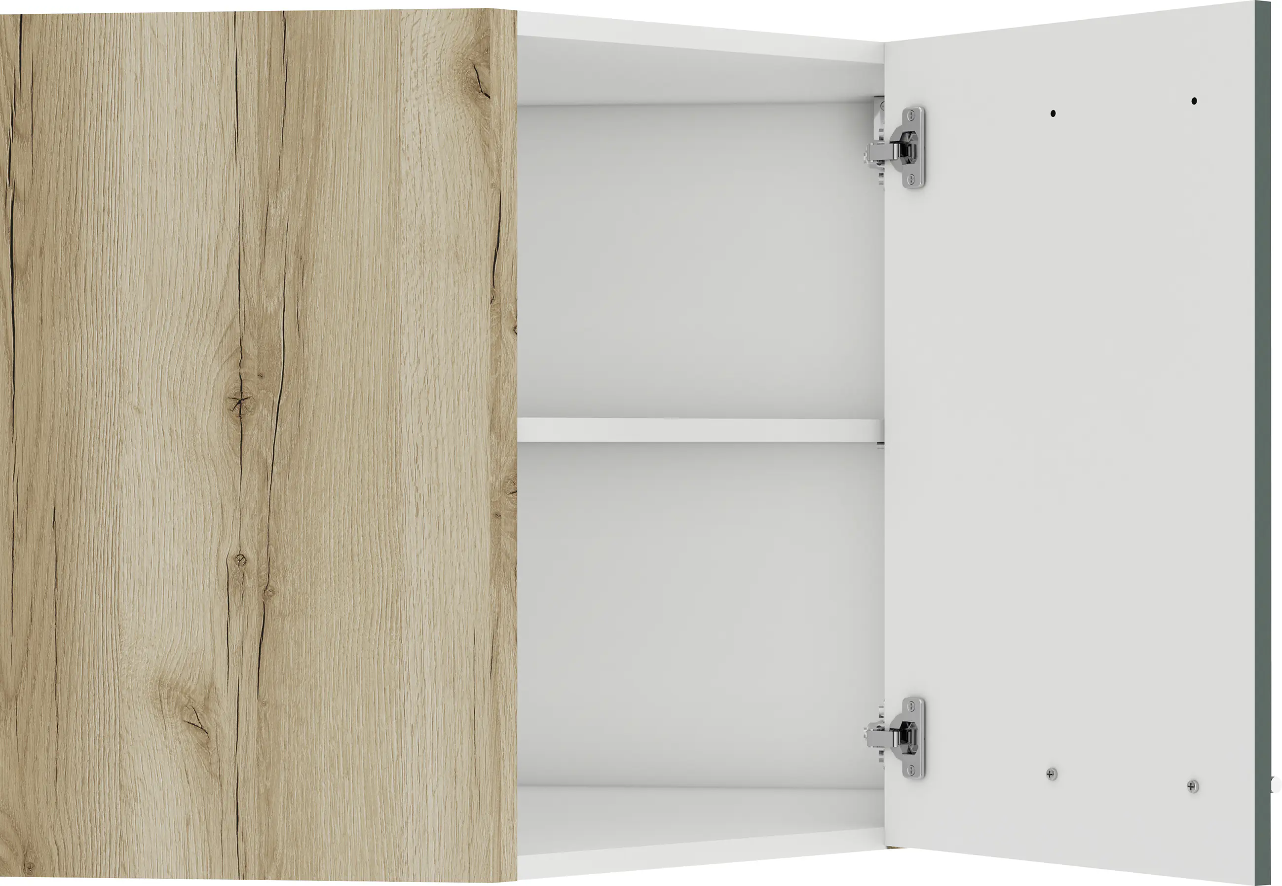 Optifit Eckoberschrank Savona 405 steingrün/eiche 60 cm