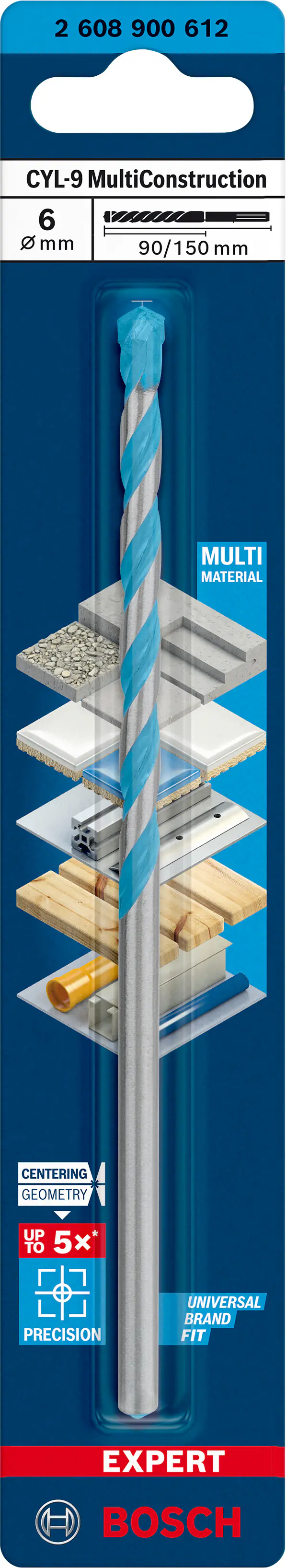 Bosch Expert CYL-9 MultiConstruction Bohrer 6 x 90 x 150 mm