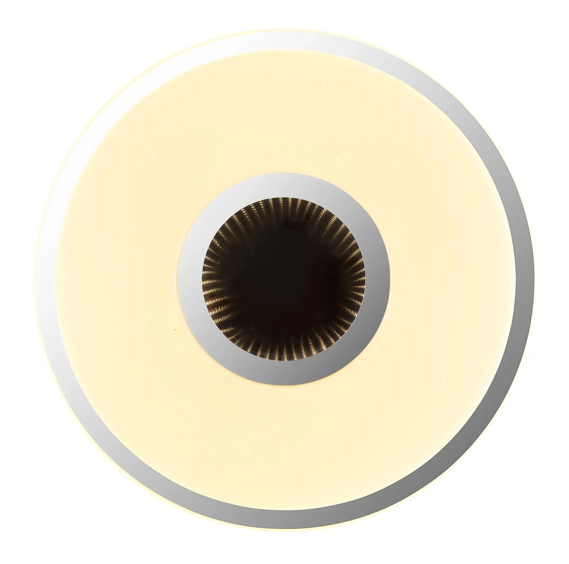 Globo LED-Deckenleuchte Astania 24 W warmweiß Ø 38 cm weiß Chromring