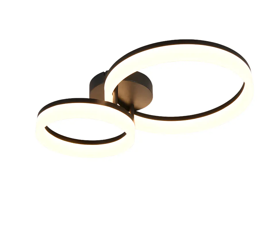 Reality LED Deckenleuchte Scope 22W gold schwarz warmweiß