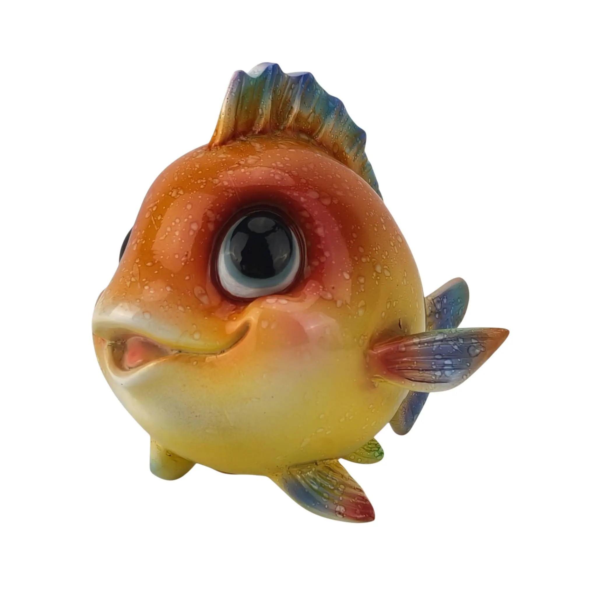 Dekofigur Fisch 15 x 11,5 cm bunt