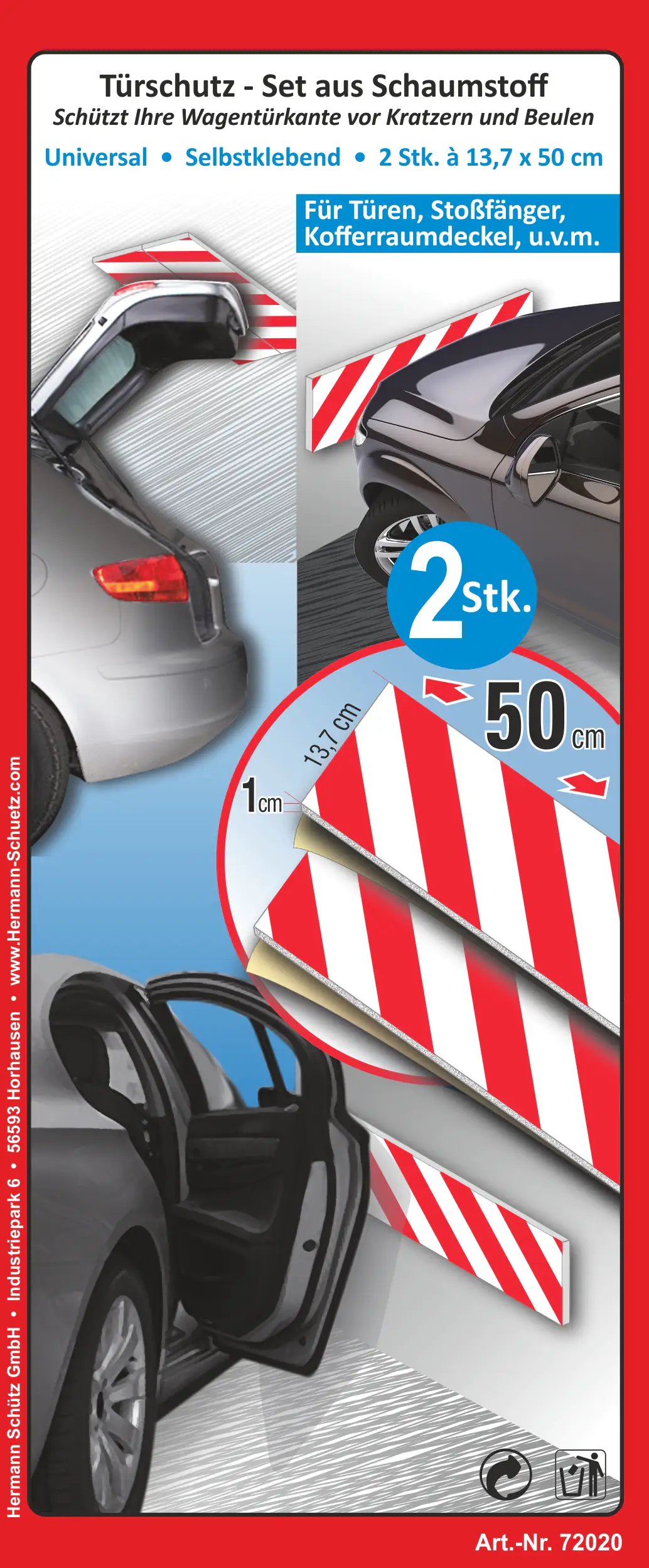 Hermann Schütz Türschutz-Set aus Schaumstoff selbstklebend 2er Set 