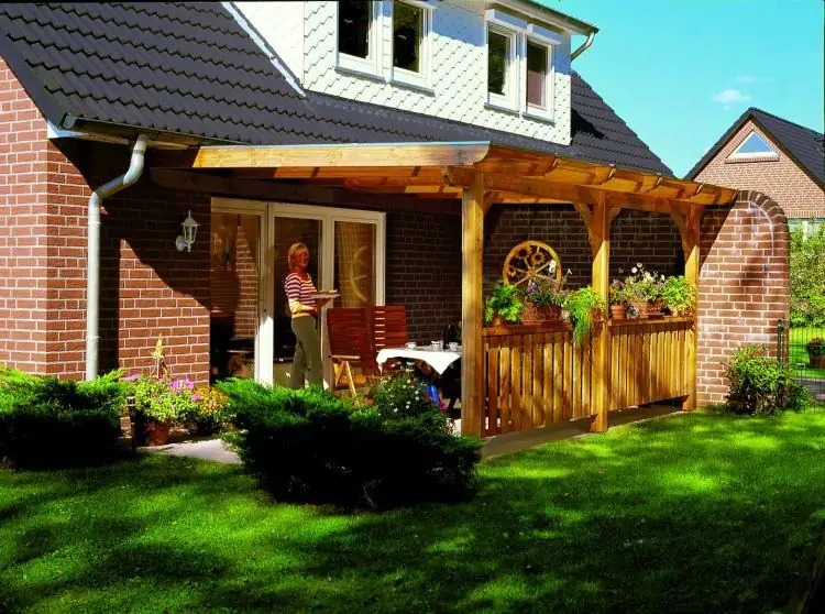 SKAN HOLZ Terrassenüberdachung Rimini 434 x 350 cm, Douglasie, natur SKAN HOLZ Terrassenüberdachung Rimini 434 x 350 cm, Douglasie, natur