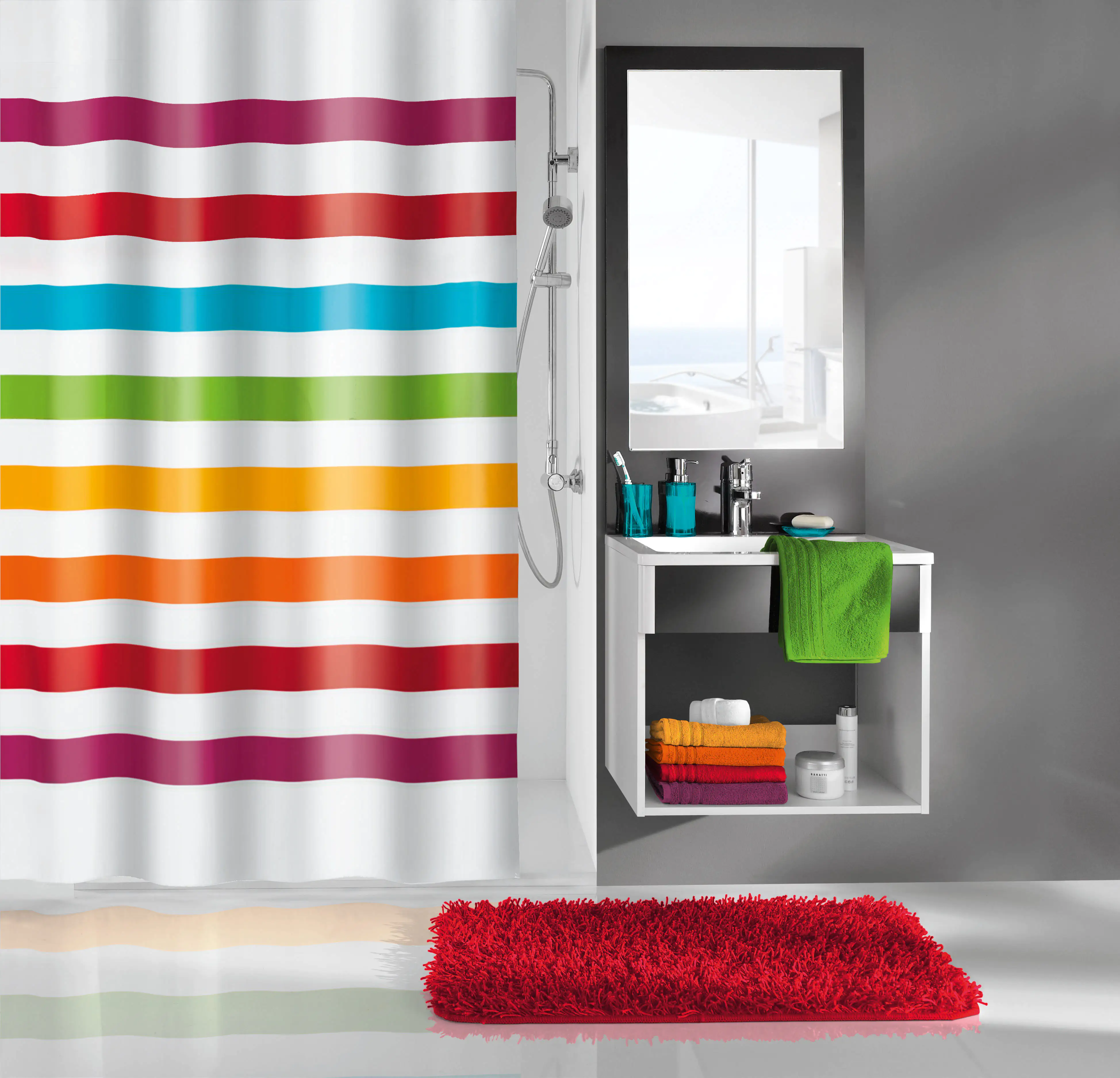 4004478241077_2 Kleine Wolke Duschvorhang Select multicolor, 180x200 cm